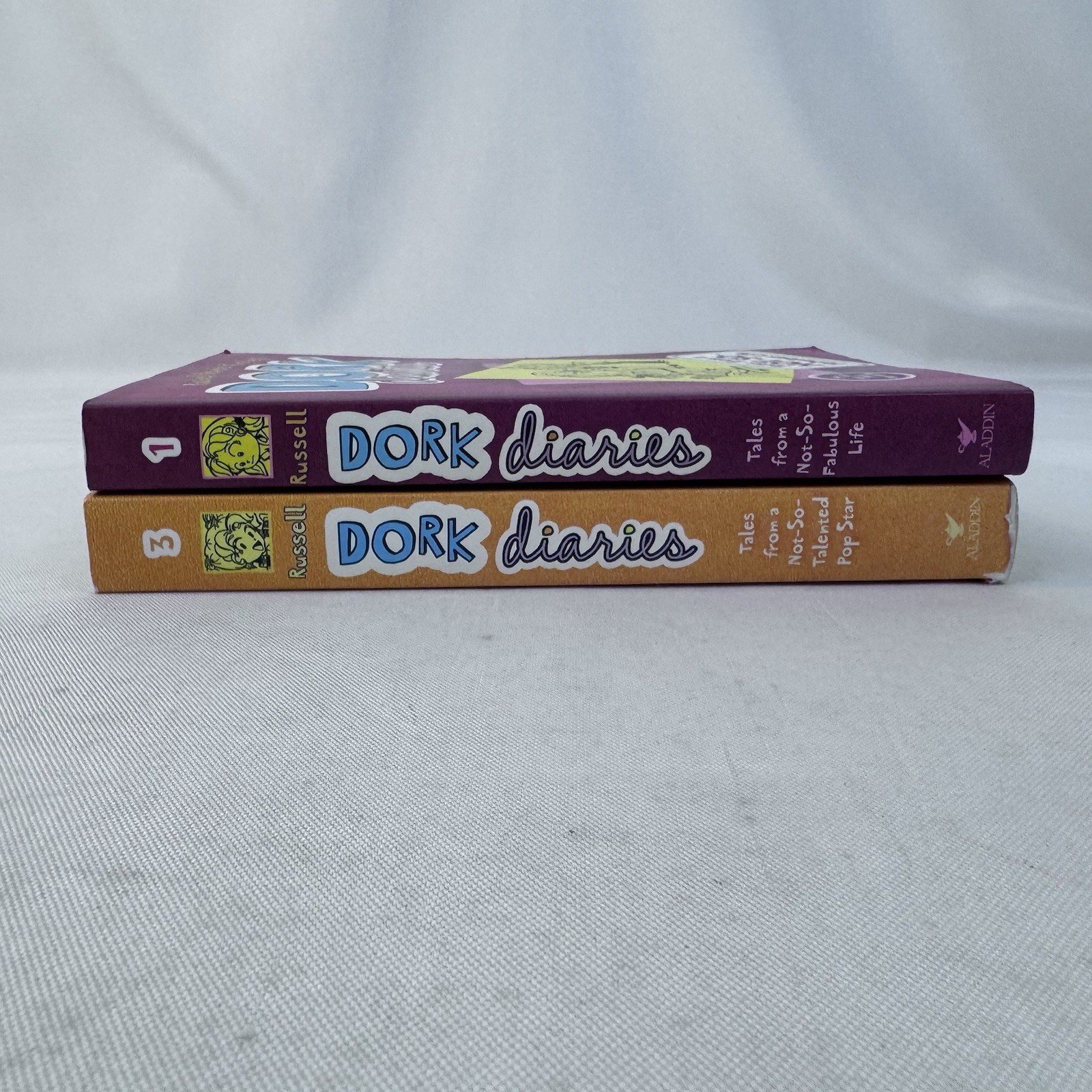 Dork Diaries Lot 2 PB Books Rachel Renee Russell Not-So Fabulous Pop Star