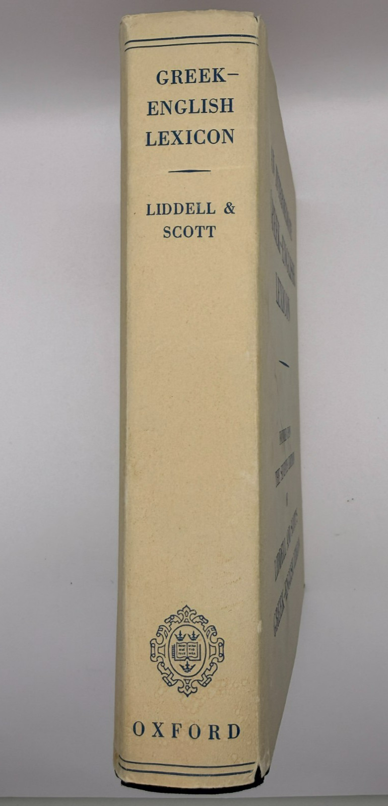 An Intermediate Greek-English Lexicon Liddell Scott Oxford Hardcover 1986 Middle