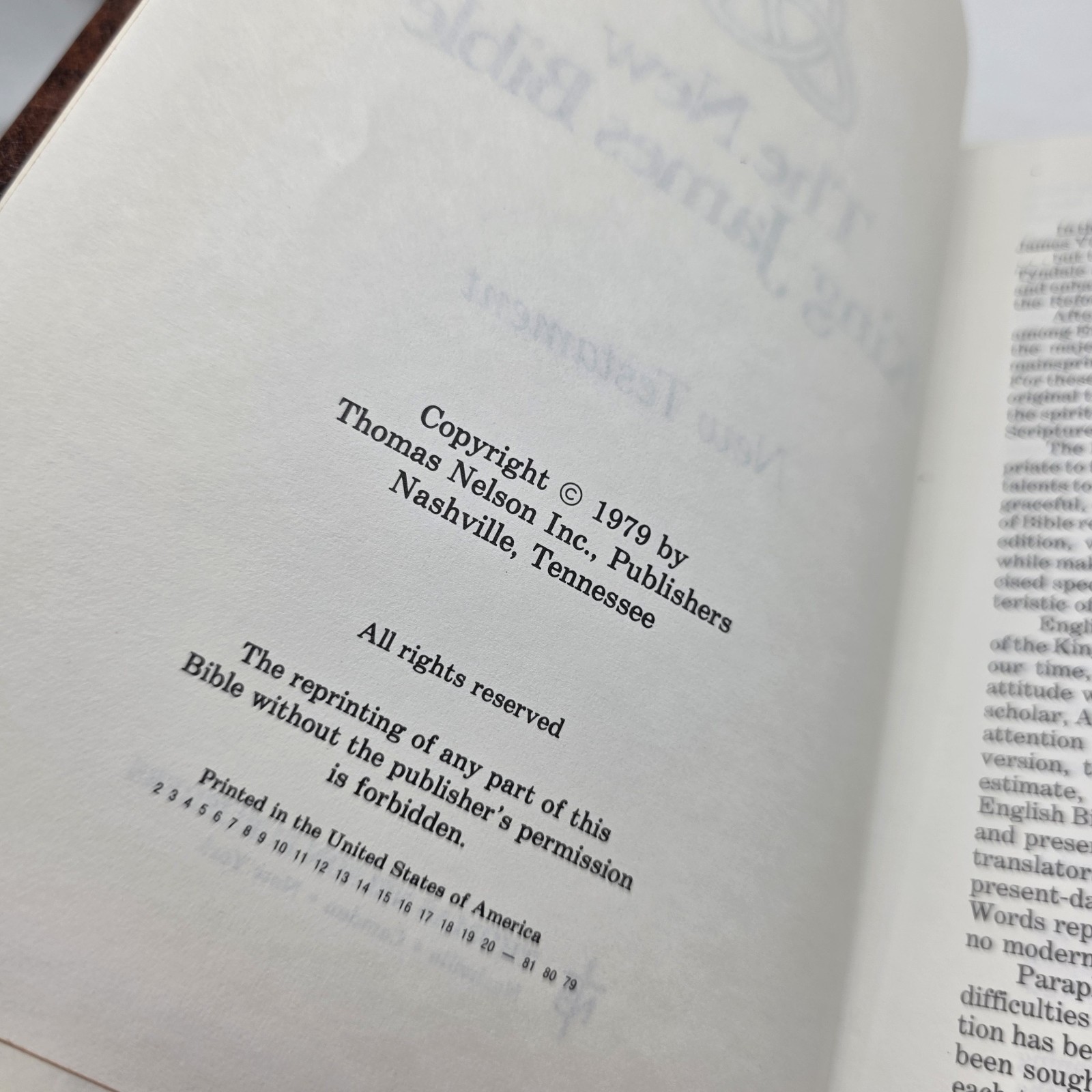 1979 The New King James Bible New Testament Thomas Nelson First Printing 192