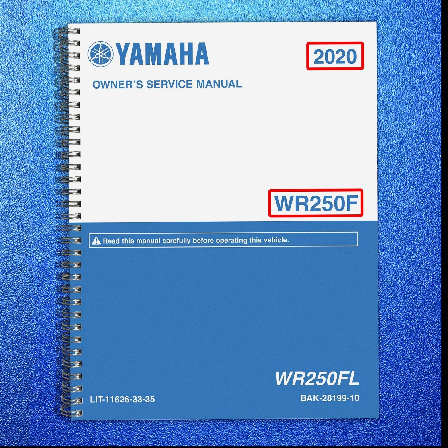 YAMAHA 2020 WR250F Service Manual – CLOSURE – JACKET – XL FOLDOUT PAGES