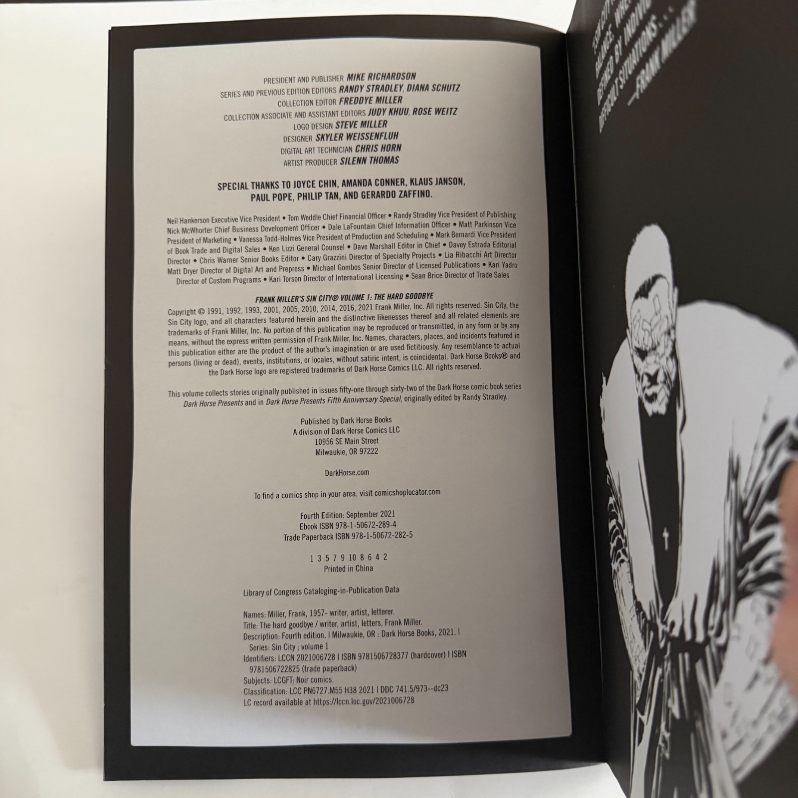 Frank Miller’s Sin City Volume 1: The Hard Goodbye PB 2021 Dark Horse Comics