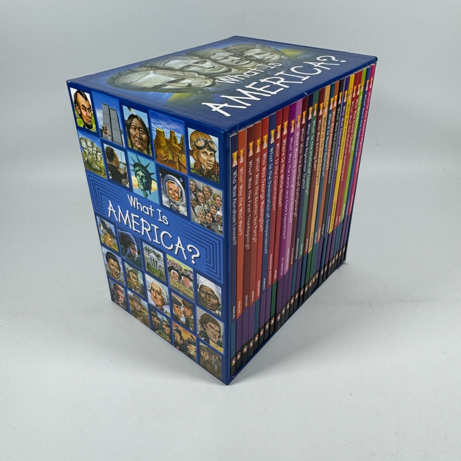 25 PB What Is America Biographies BOX SET Who Was History w/ Sleeve