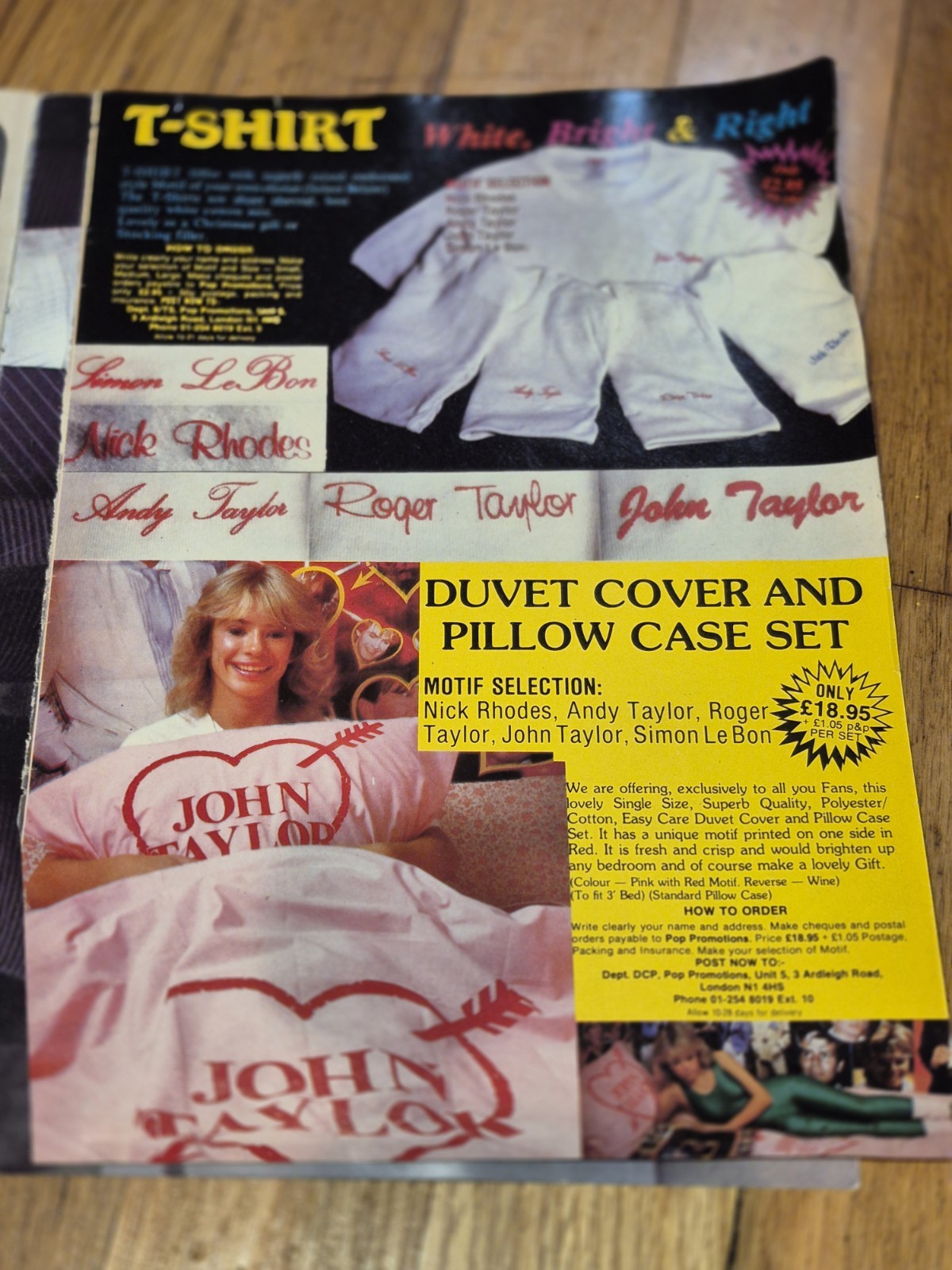 “LIMITED EDITION” “DURAN-DURAN” “beyond the moon to the stars…” John Taylor