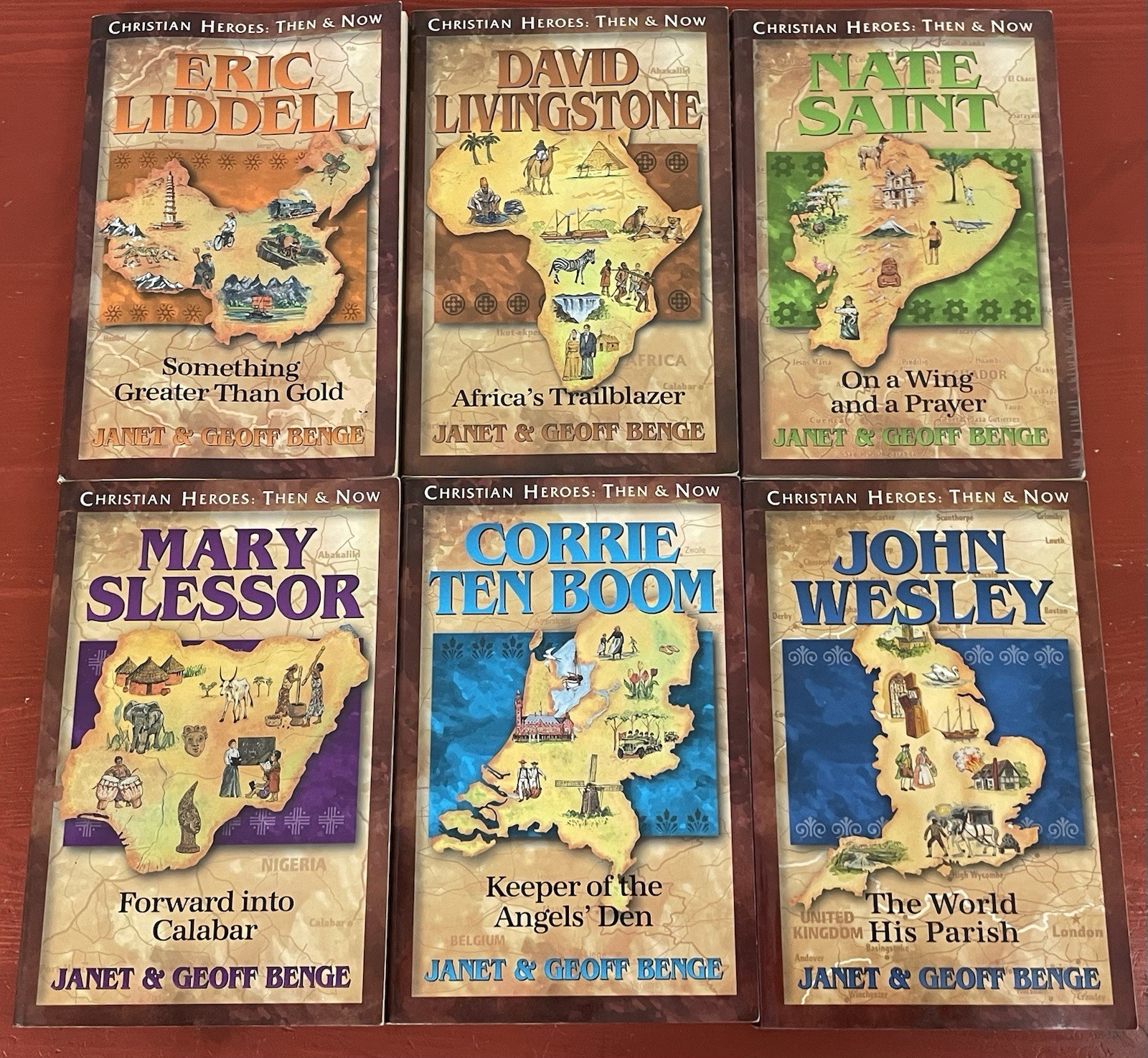 Christian Heroes Then & Now by Janet & Geoff Benge VTG Paperback Lot of 12