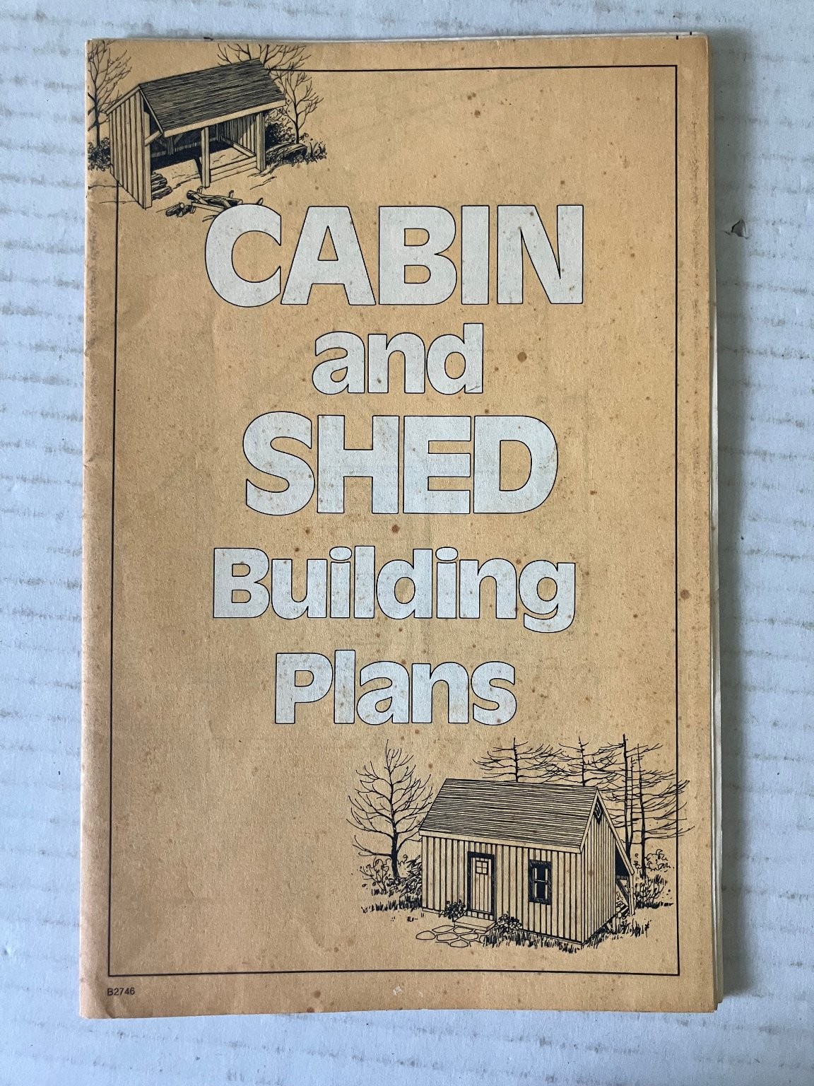 Cabin & Shed Building Plans 1980 Rodale Press Illustrated DIY Guide PB Pamphlet