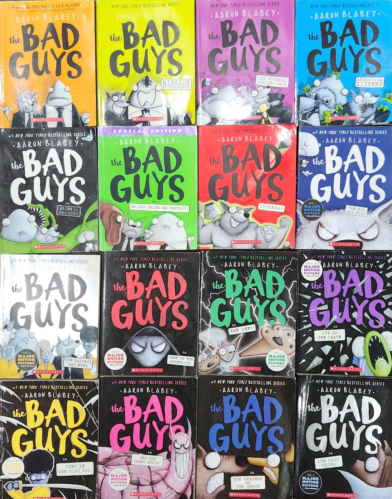 Lot 16 Aaron Blabey The Bad Guys Trade PB Books 1-4 6-14 17 19 20