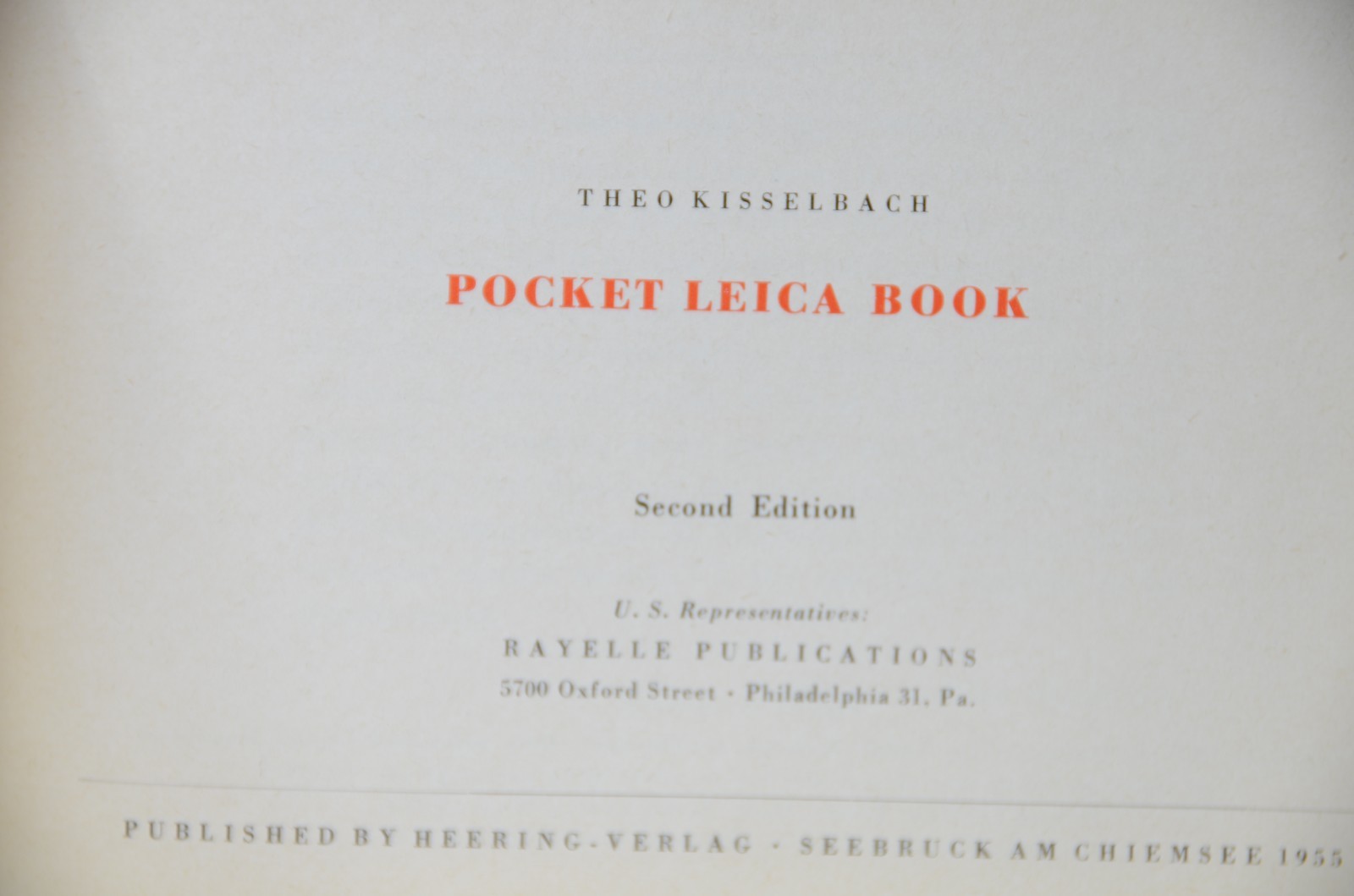 Pocket Leica Book by Kisselbach c1952, 2nd Ed, Hardbound. 223 pages in English