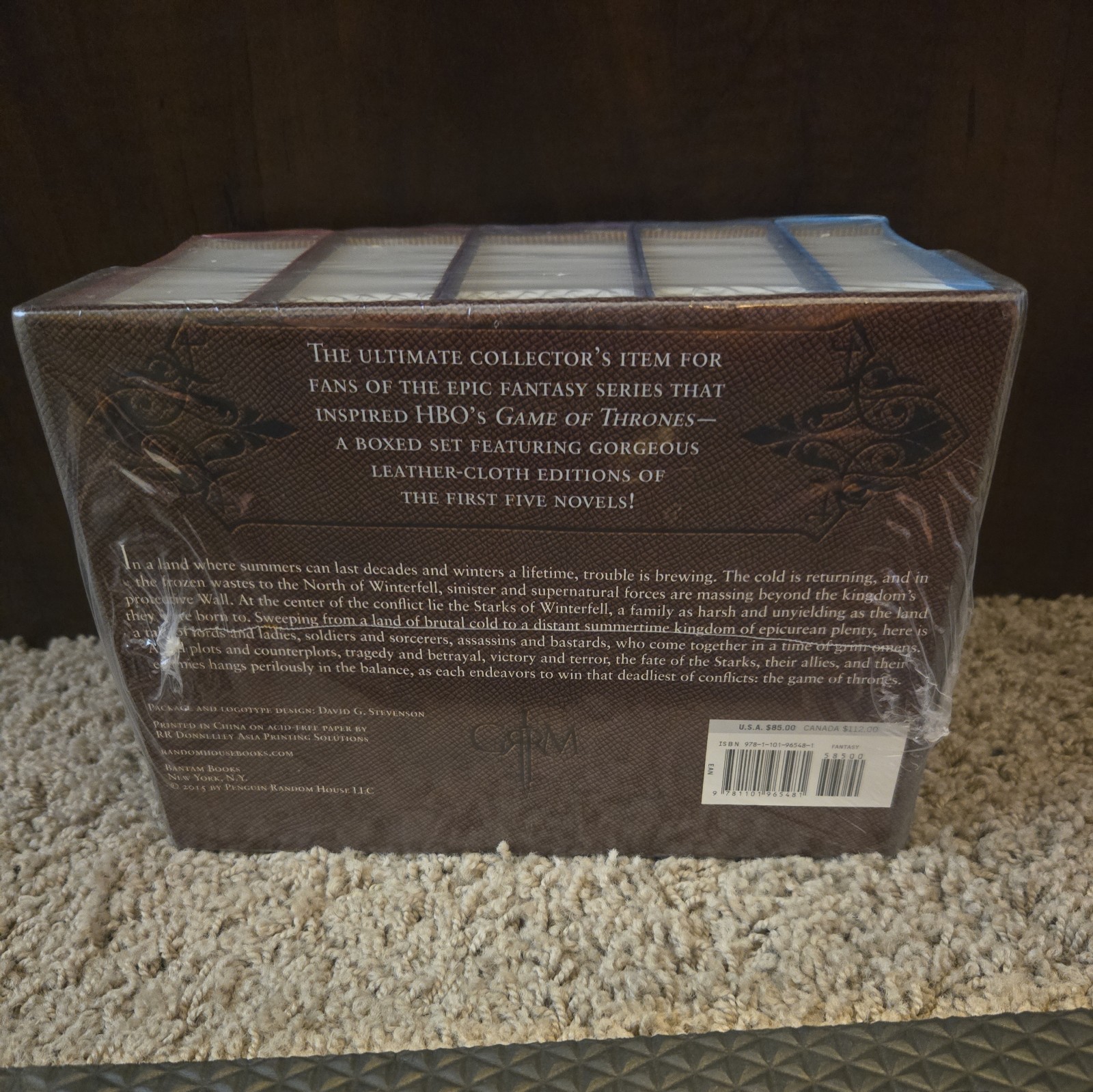 George R.R. Martin A Song of Ice and Fire Leather Cloth 5 Book Boxed Set Sealed