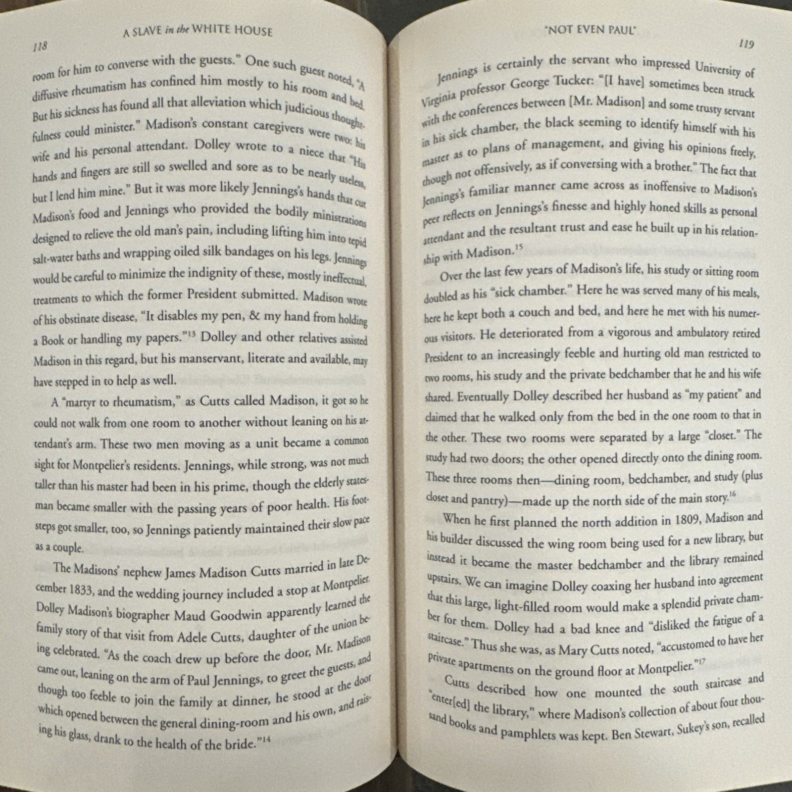 A SLAVE IN THE WHITE HOUSE Paul Jennings and the Madisons – Elizabeth Taylor HC