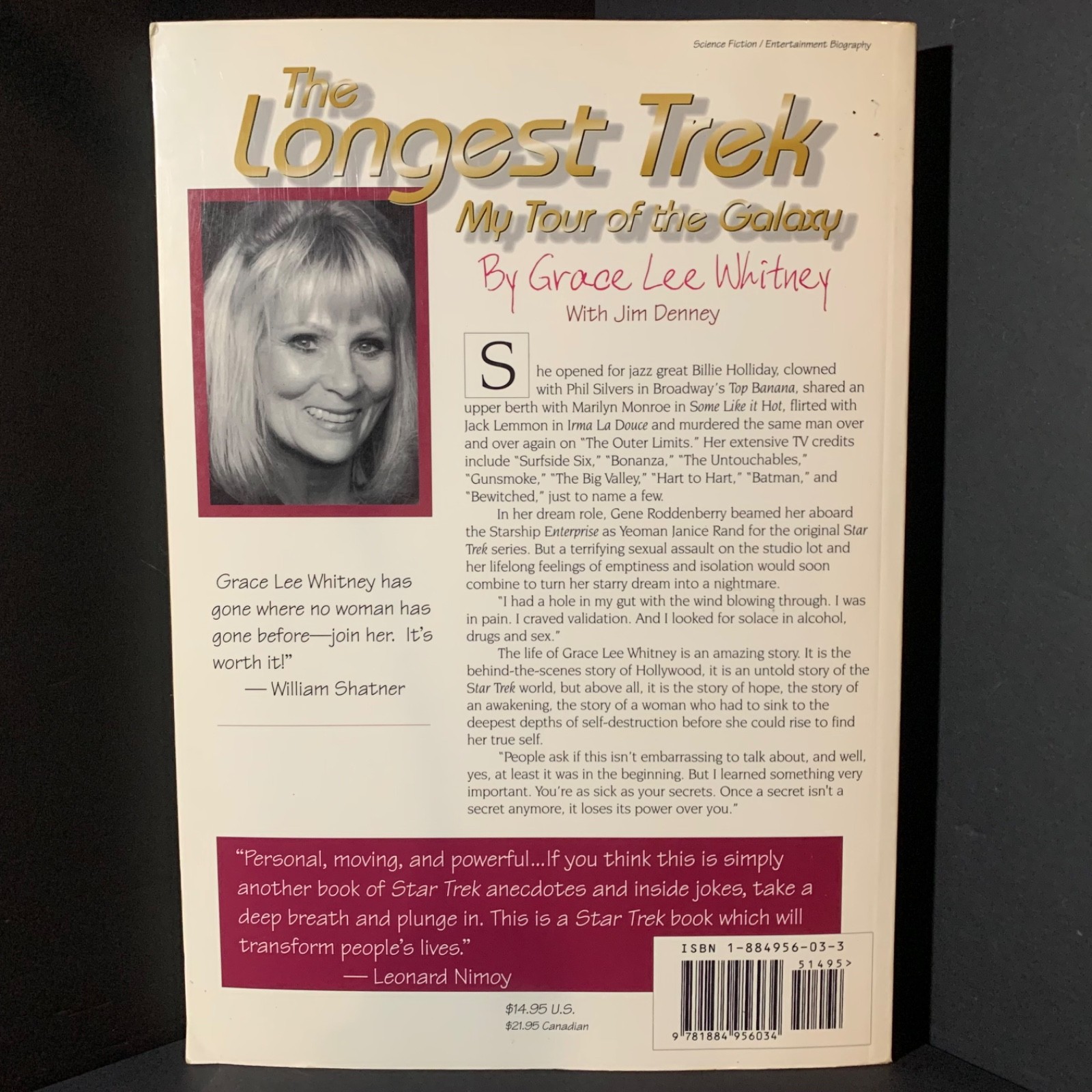 The Longest Trek by Grace Lee Whitney 1st print autographed Yeoman Janice Rand