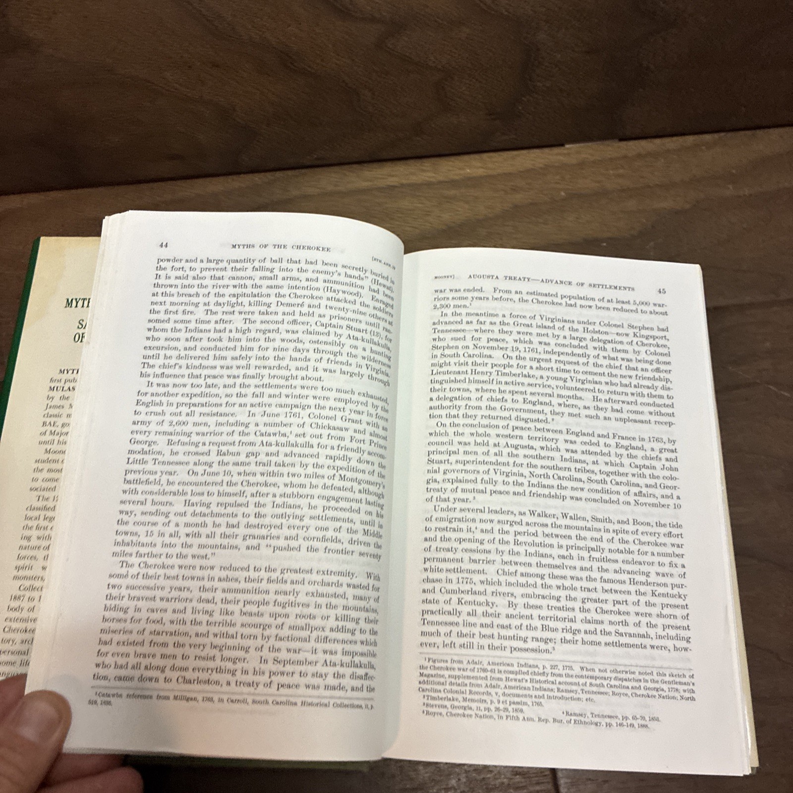 Myths of The Cherokee and Sacred Formulas of The Cherokees by James Mooney 1982