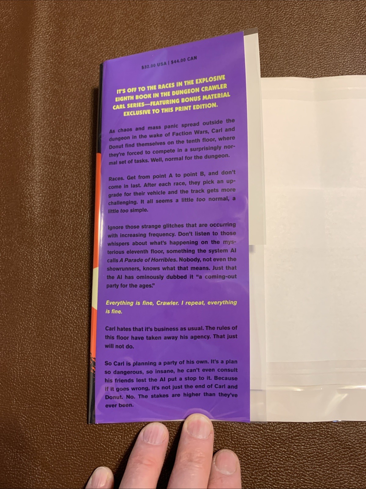 A Parade of Horribles 1st Ed 1st Print Signed Mylar + bonus gift! Matt Dinniman