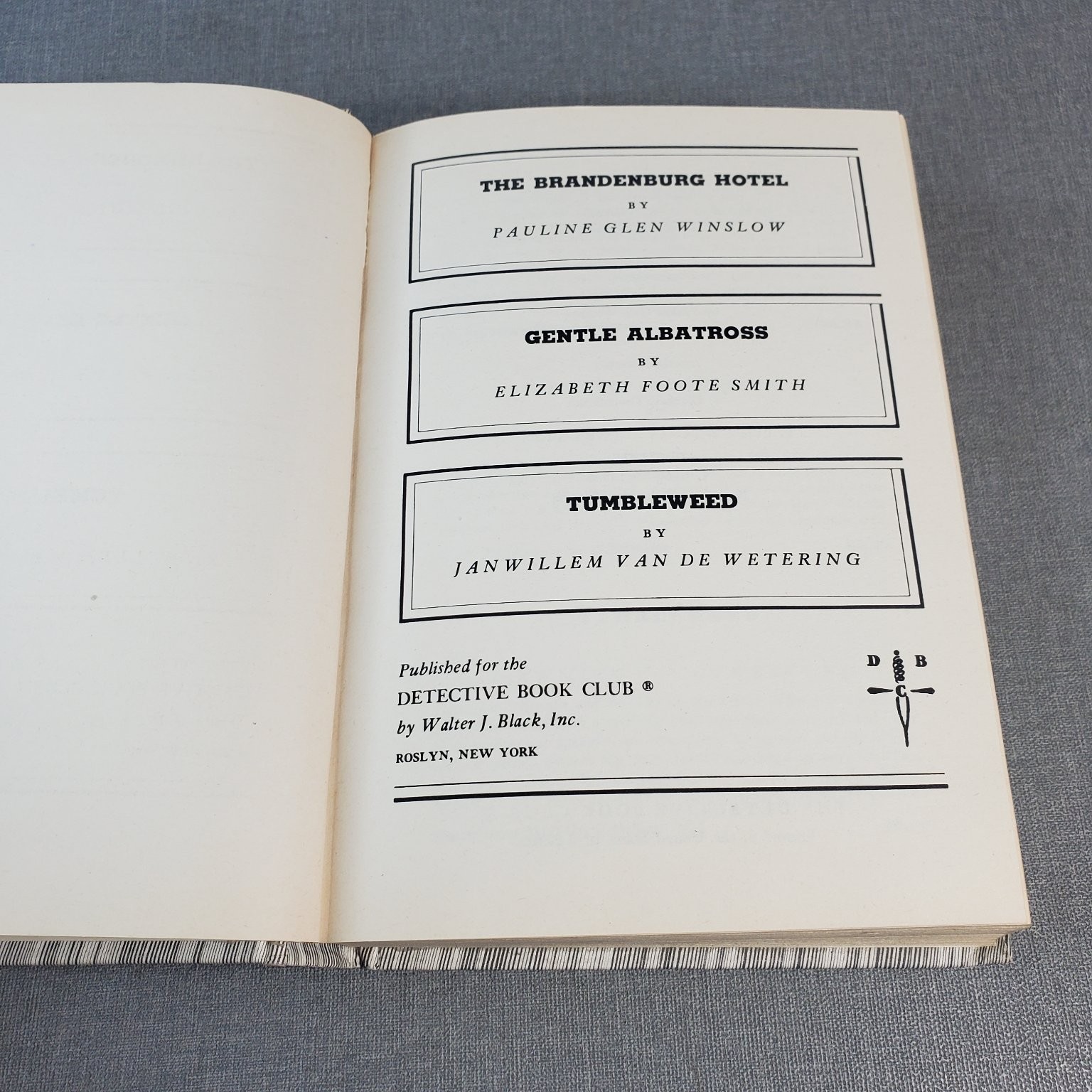 Detective Book Club 1976 Omnibus: Brandenburg Hotel, Gentle Albatross
