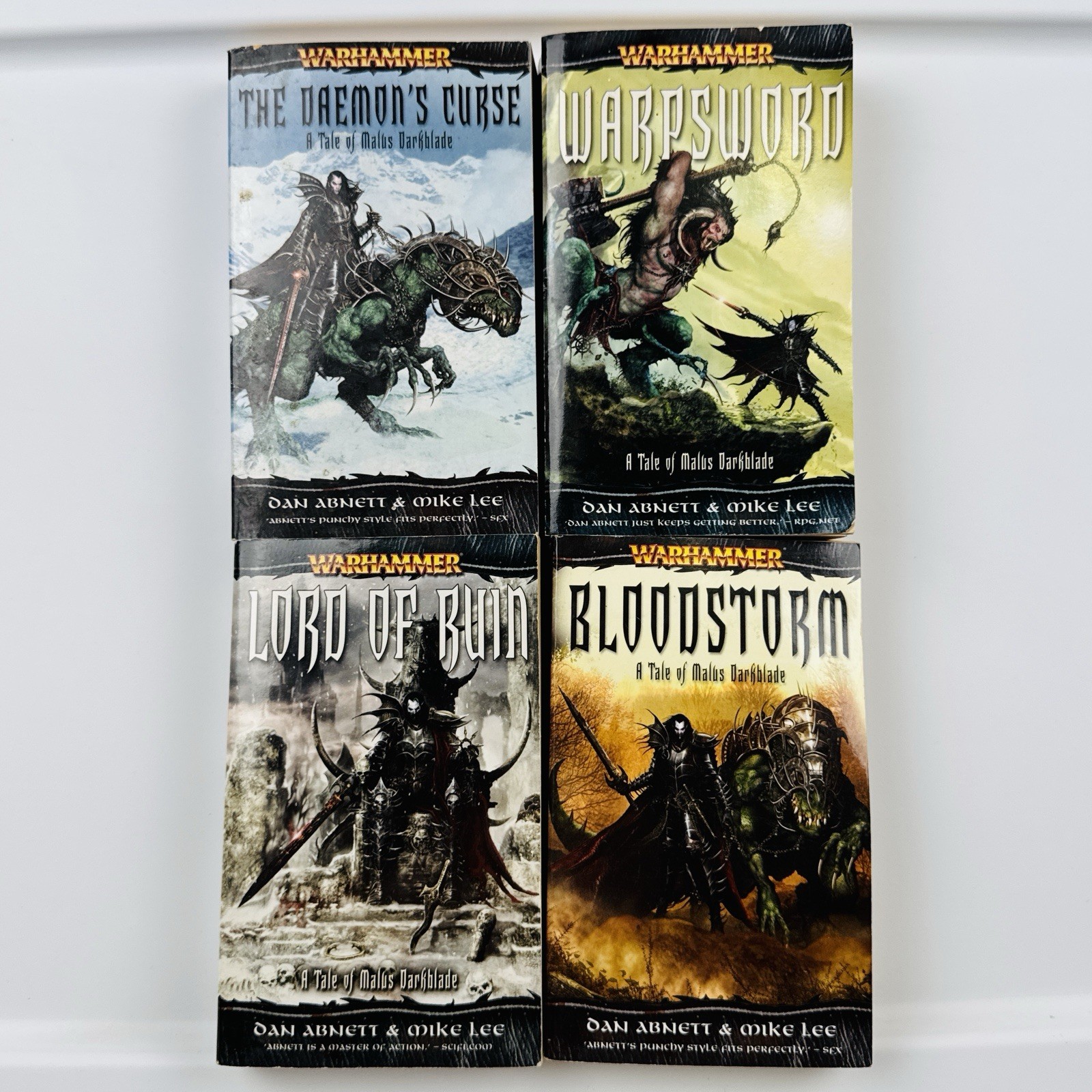 Warhammer Malus Darkblade 4 Book Set Abnett Lee Black Library Fantasy Lot