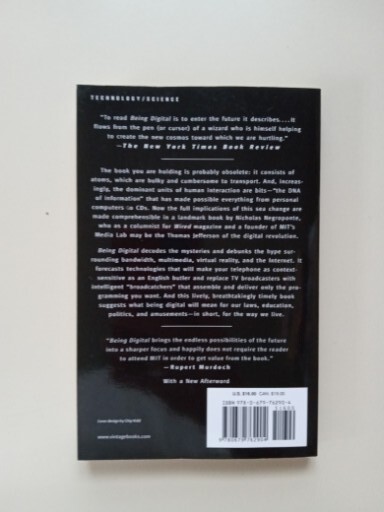 Being Digital by Nicholas Negroponte (1996, Trade Paperback)