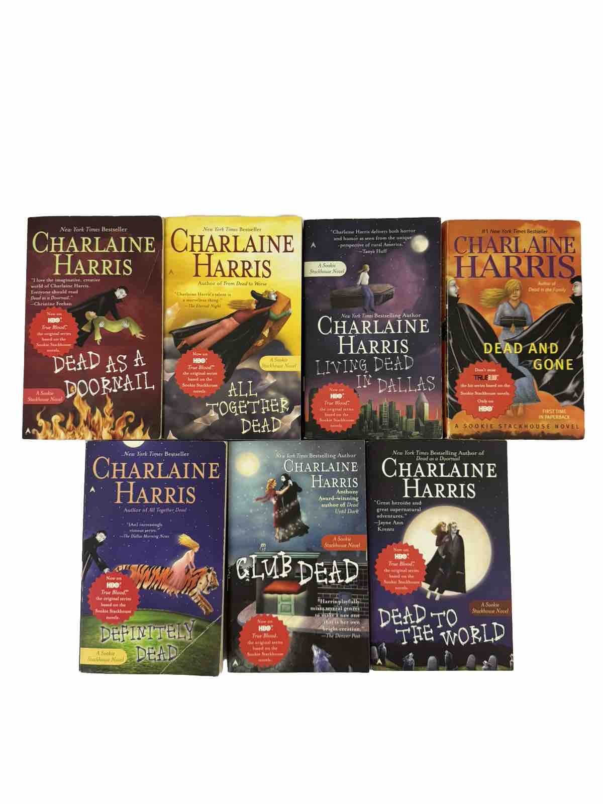 Lot of 7 Charlaine Harris Sookie Stackhouse True Blood Series 2-7 & 9 P/B