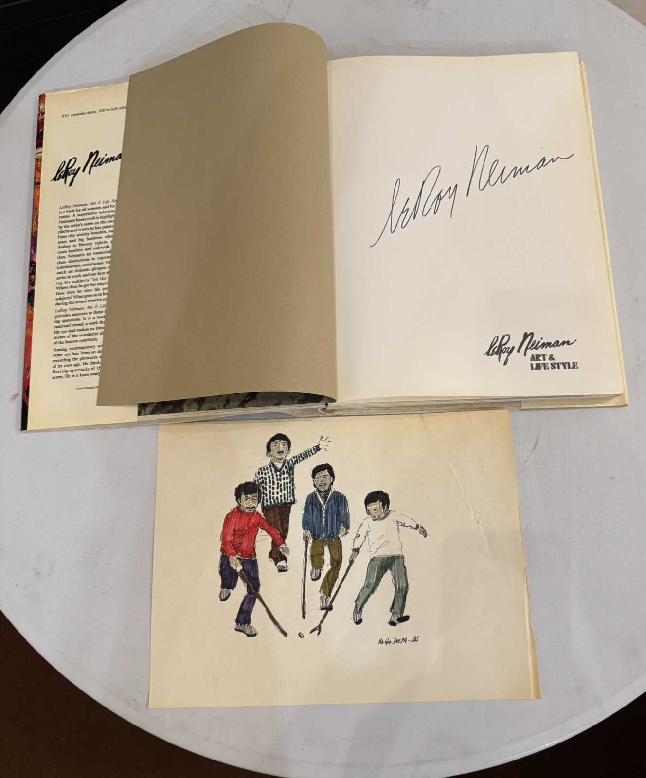 Signed 1974 LeRoy Neiman Art & Lifestyle 1st Printing With Sketch