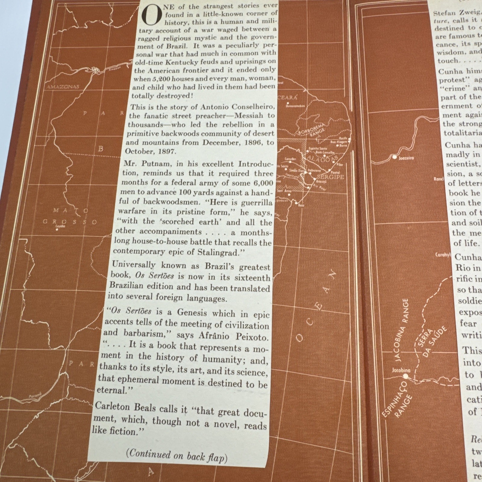 Rebellion in the Backlands Os Sertoes 1944 ExLib Oxford Press Euclides Da Cunha