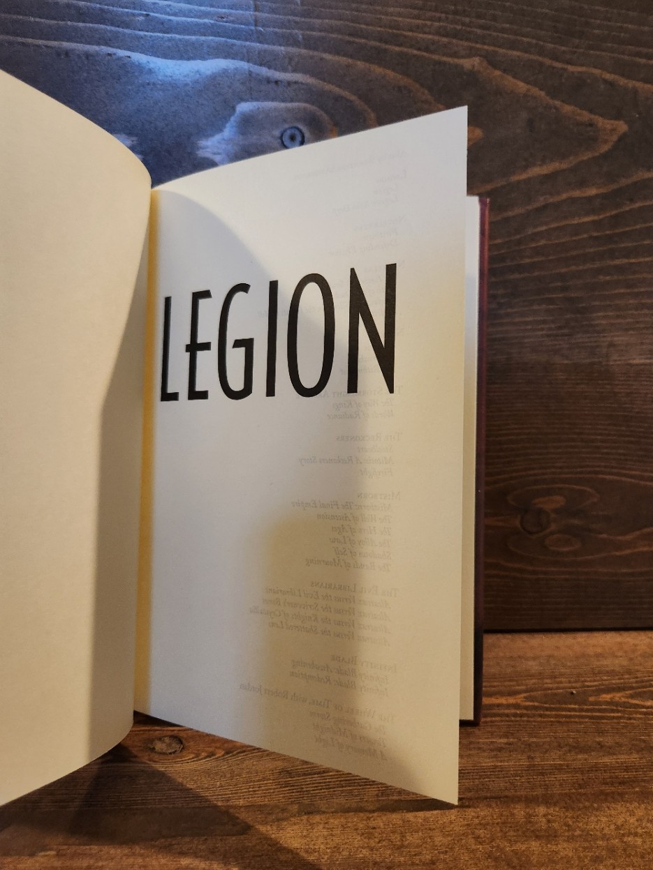 Legion: a Novella Brandon Sanderson SIGNED First Edition 1st Print