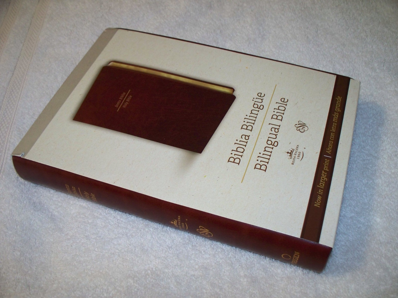 Bilingual Bible, Santa Biblia Holy Bible Reina-Valera 1960, Origen In Sleeve