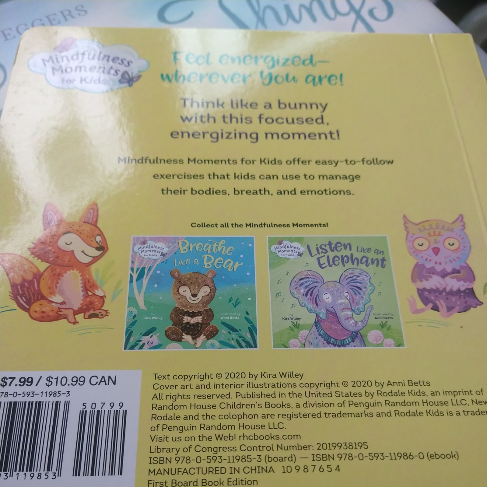 Mindfulness Moments for Kids: Bunny Breaths by Kira Willey (2020) board book