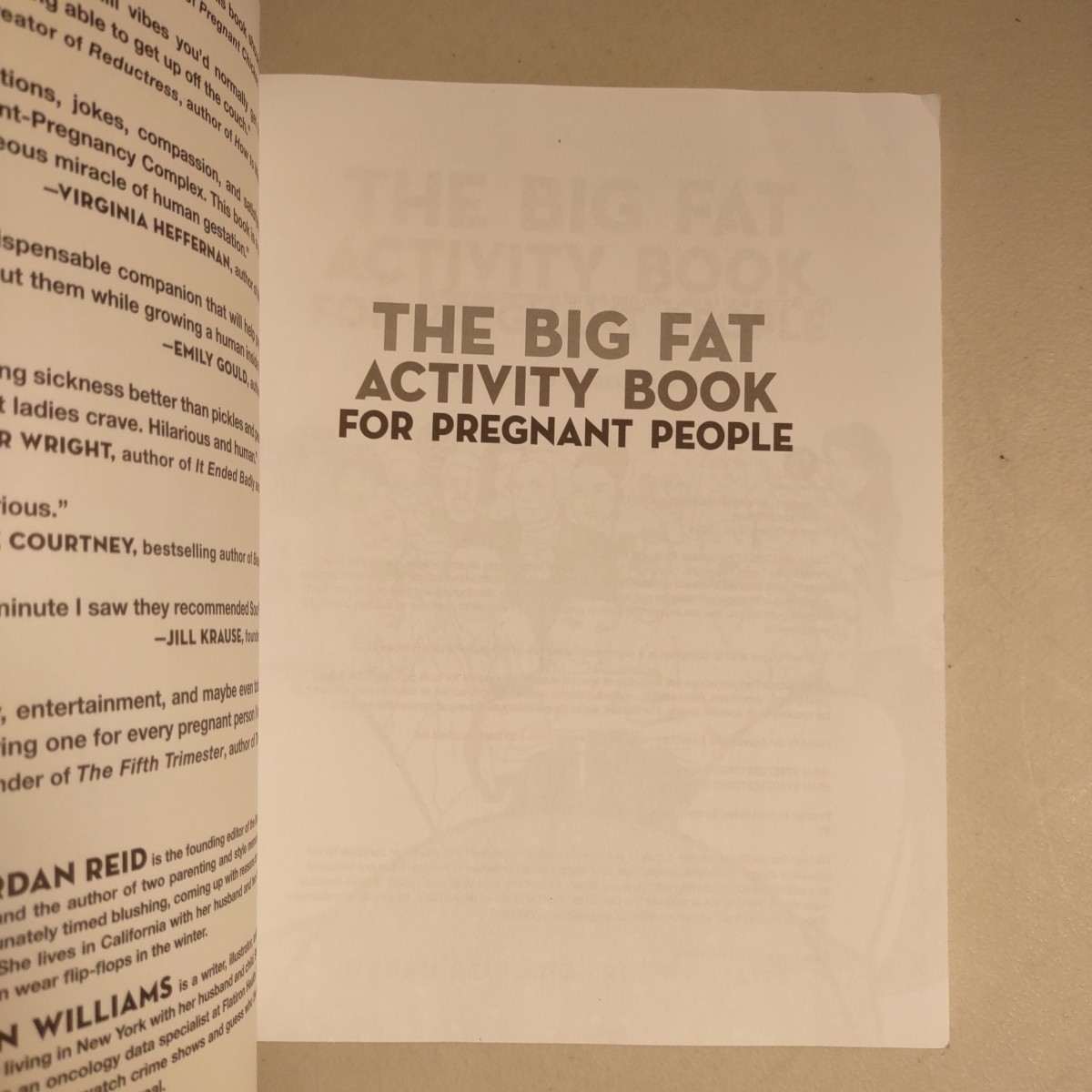 Pregnancy Book Big Fat Activity Book for Pregnant People Reid Jordan Willia_A49