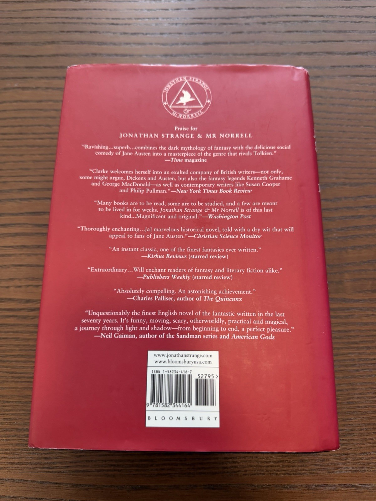 Jonathan Strange and Mr Norrell by Susanna Clarke Christmas Red Hardcover