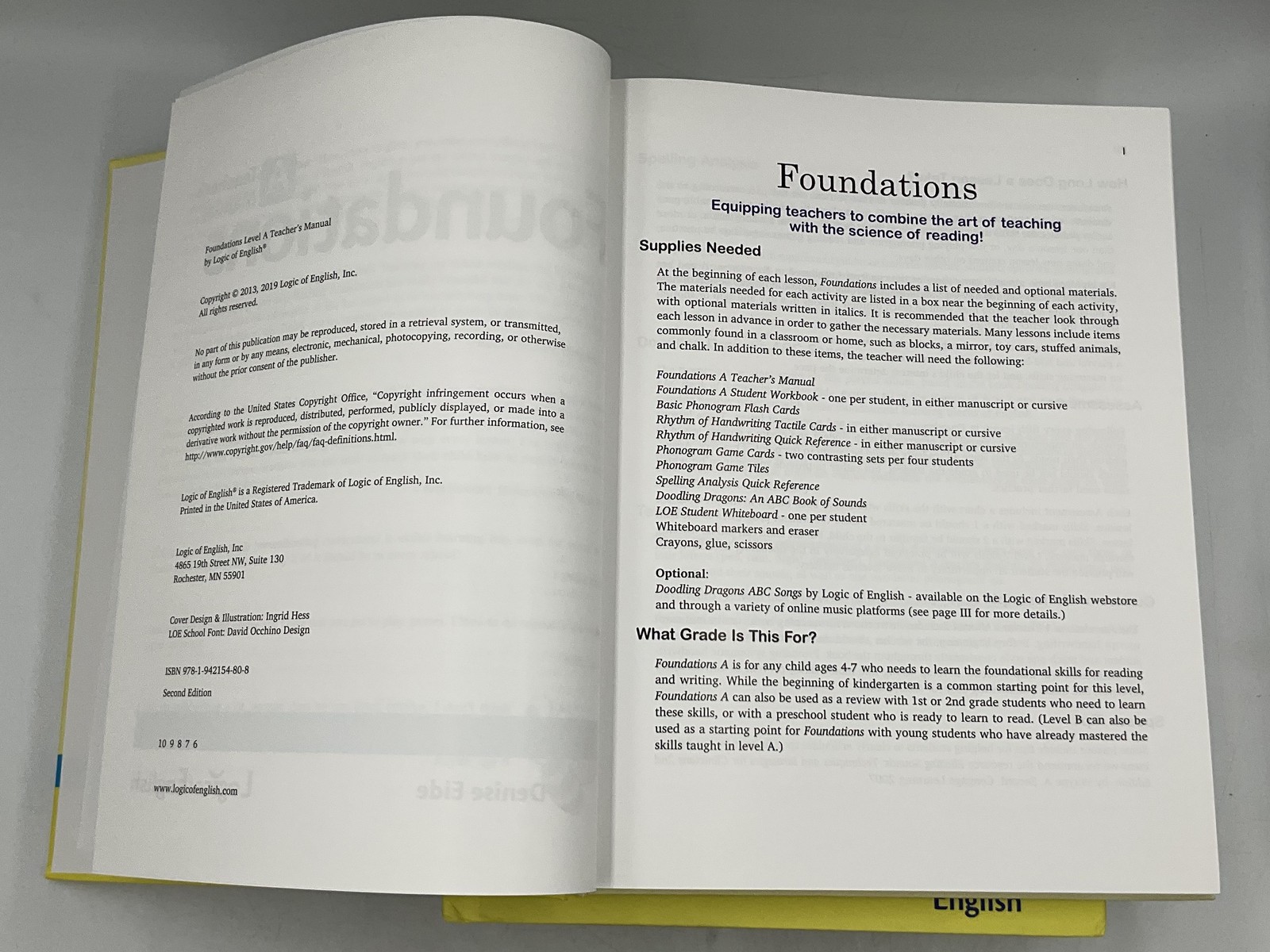 Foundations Set 4 Books Vol. A,B,C,D Teacher’s Manual, Denise Eide