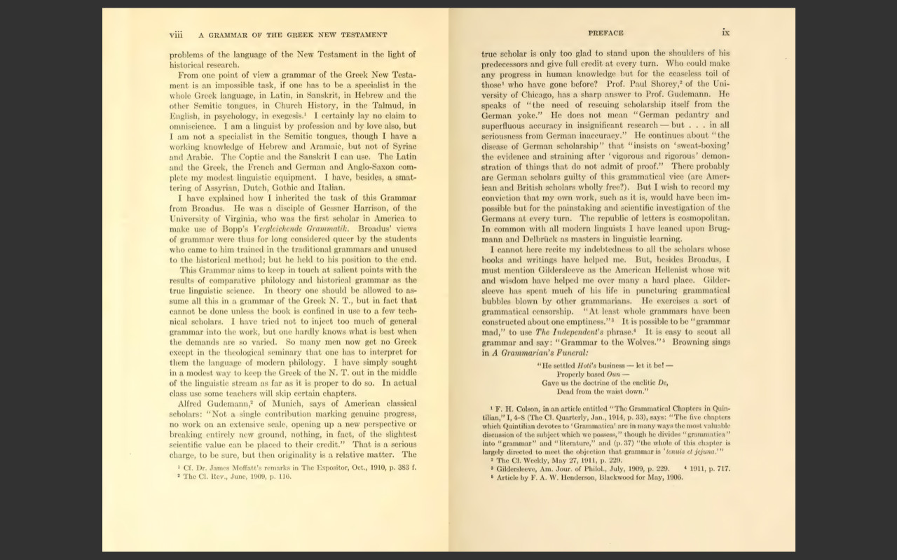 A Grammar of the Greek New Testament by A.T. Robertson (1914) E-Book on CD-ROM
