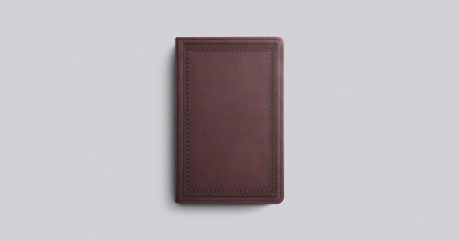 ESV Large Print Value Thinline Bible (Trutone, Mahogany, Border Design)