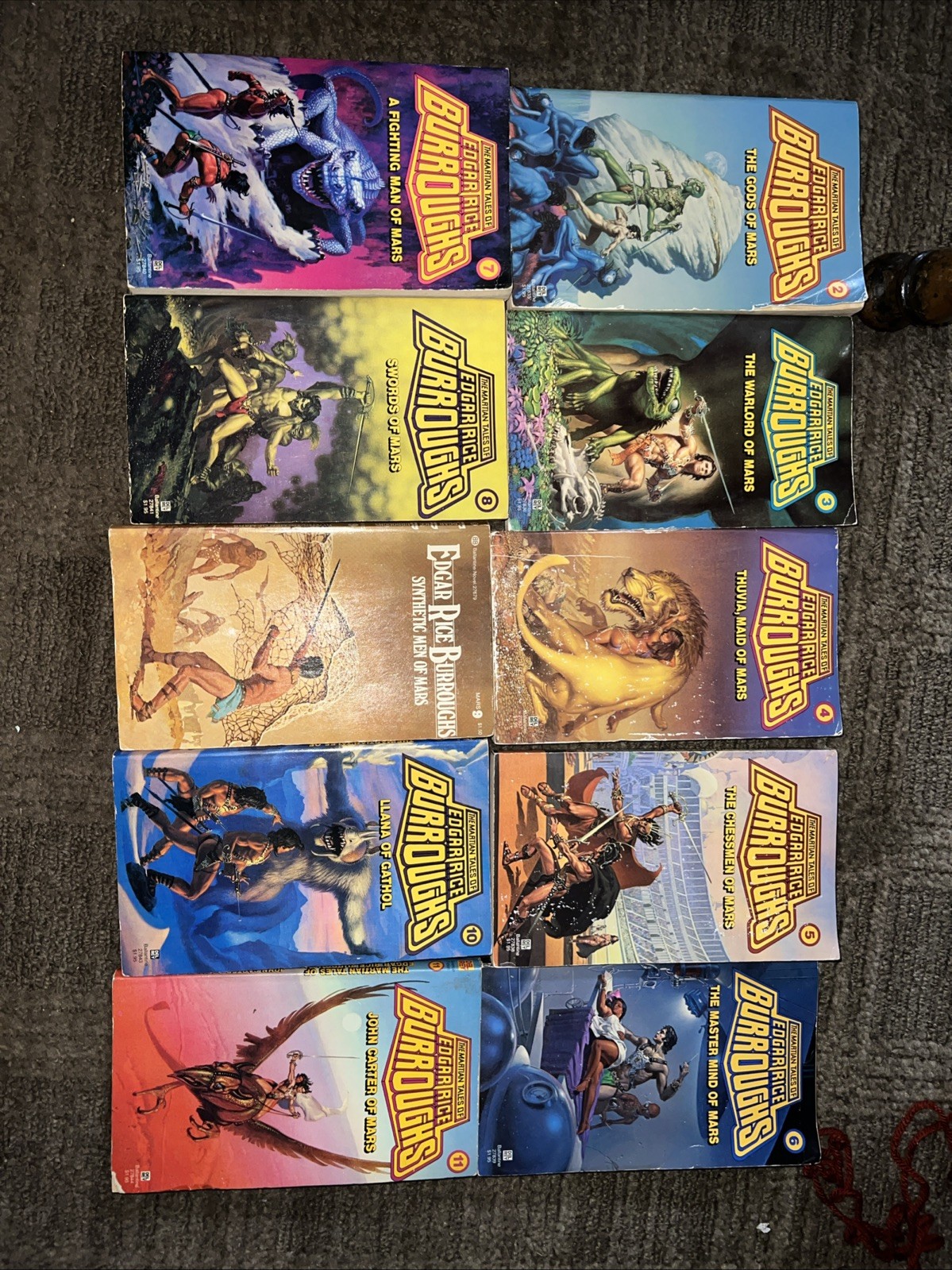 The Martian Tales of Edgar Rice Burroughs Lot of 10 Vols. 2 3 4 5 6 7 8 9 10 11