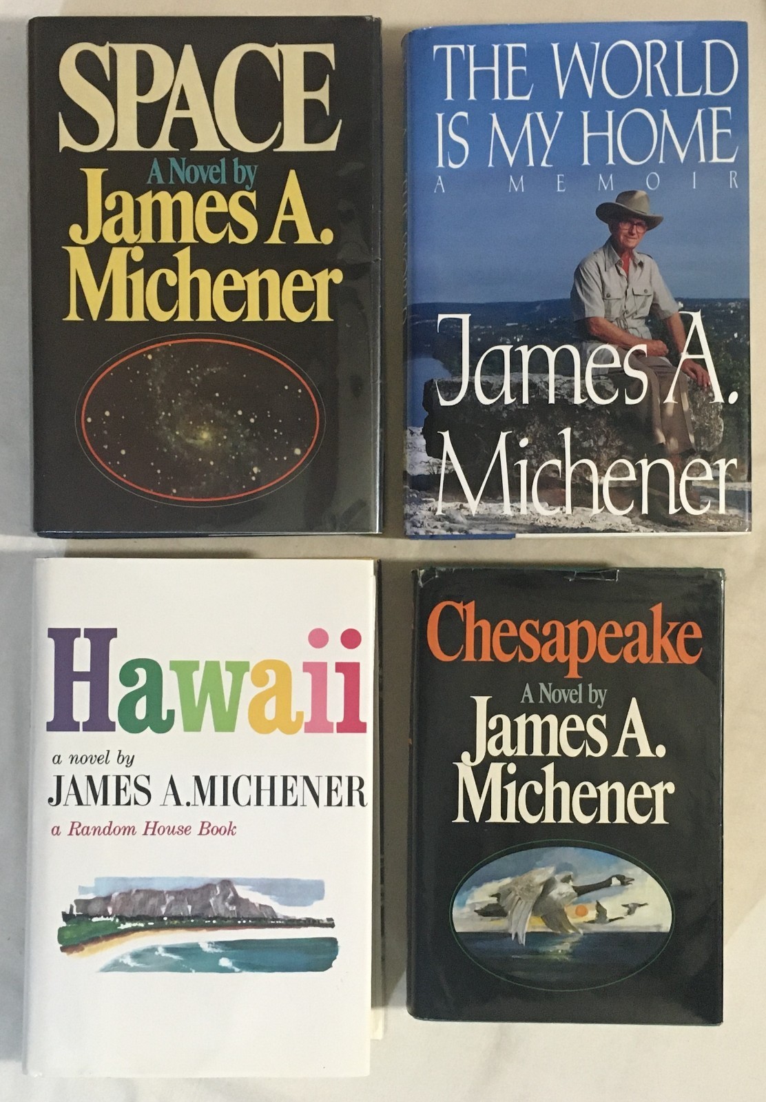 Lot Of 4 James A. Michener Hardcover Books With Dust Jackets