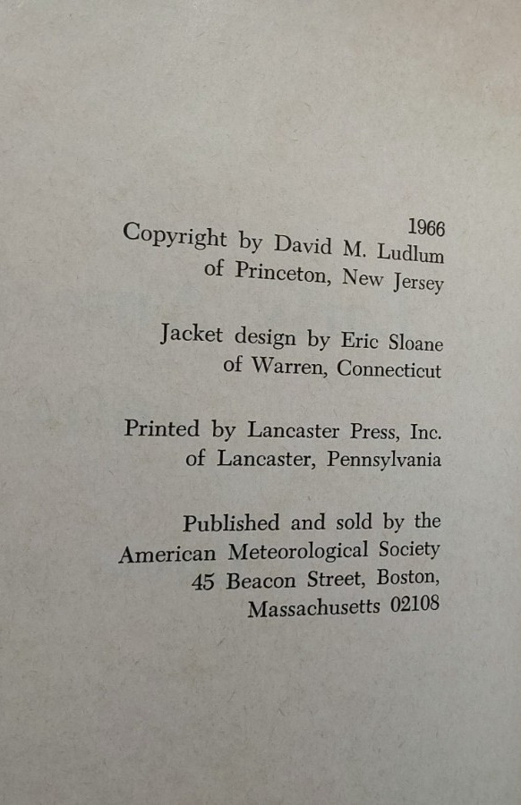 Early American Winters 1604-1820 by David M. Ludlum 1966 HC