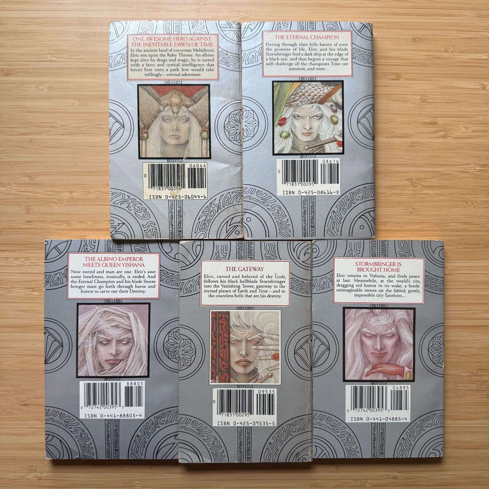 LOT Elric Saga #1-5 Weird of the White Wolf Michael Moorcock 1988 Ace Paperback