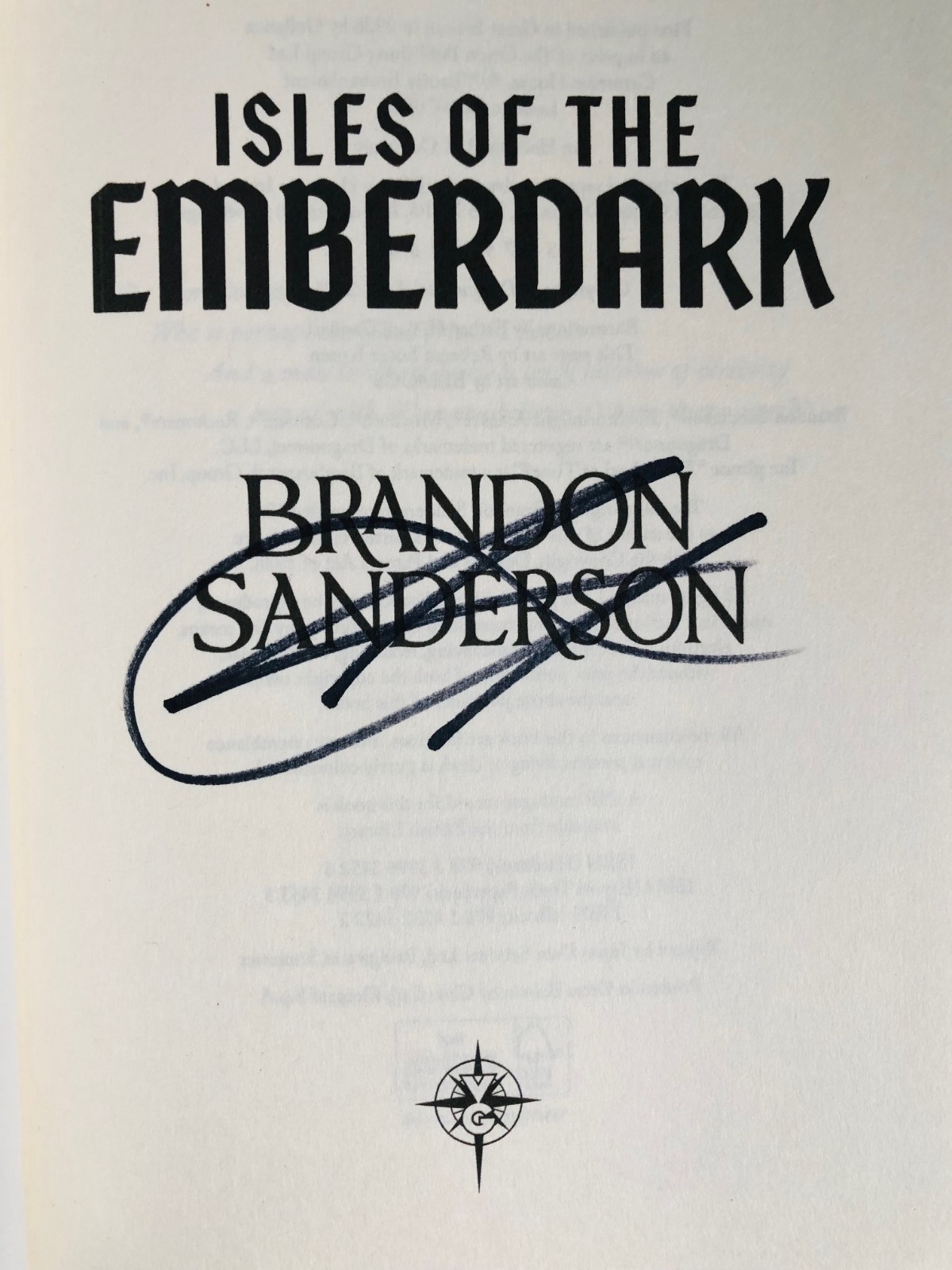 Isles of the Emberdark SIGNED by Brandon Sanderson UK 1st/2nd (2026, Hardcover)