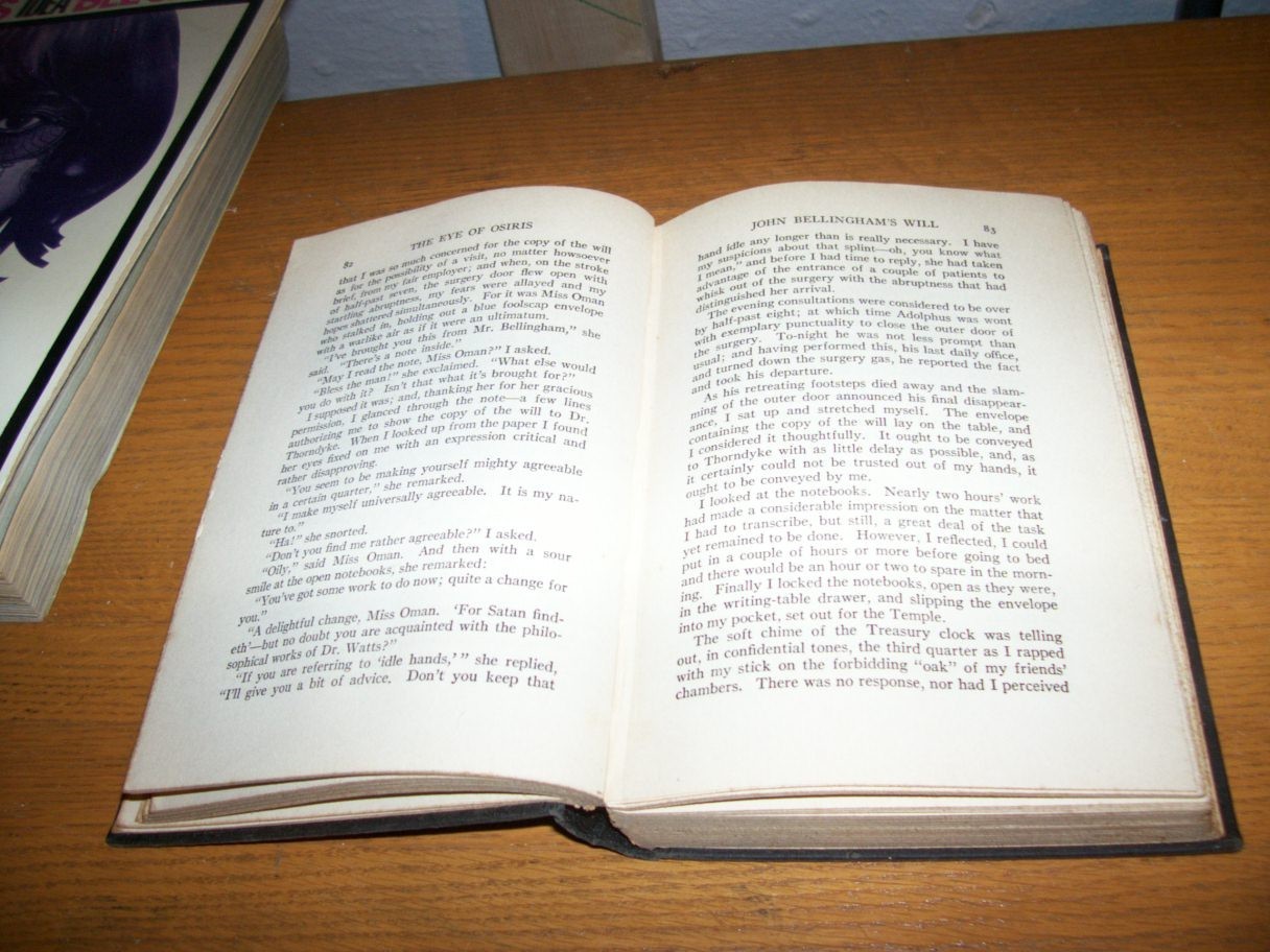 THE EYE OF OSIRIS R. Austin Freeman – The S.S. Van Dine Detective Library – 1929
