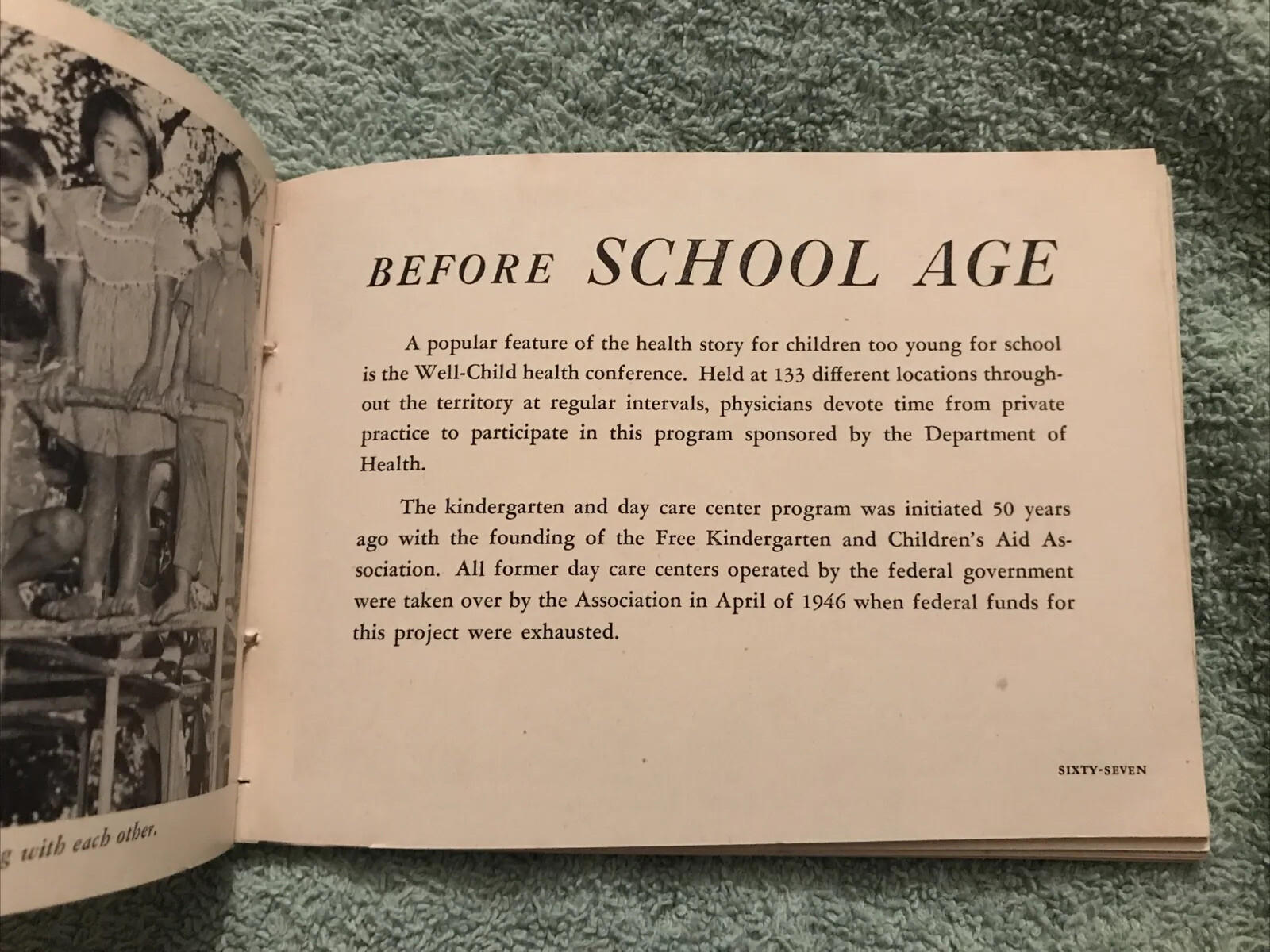 The Health Story In Hawaii. 1947 Booklet. 111 Pages. Book measures 4.25” X 6”.