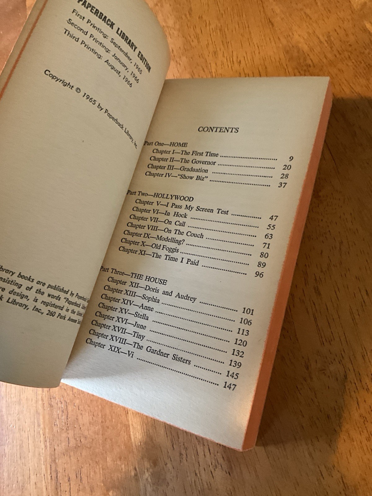 House of Joy Joannie Winters Adult Autobiography 1966 Papberback Library Sleaze
