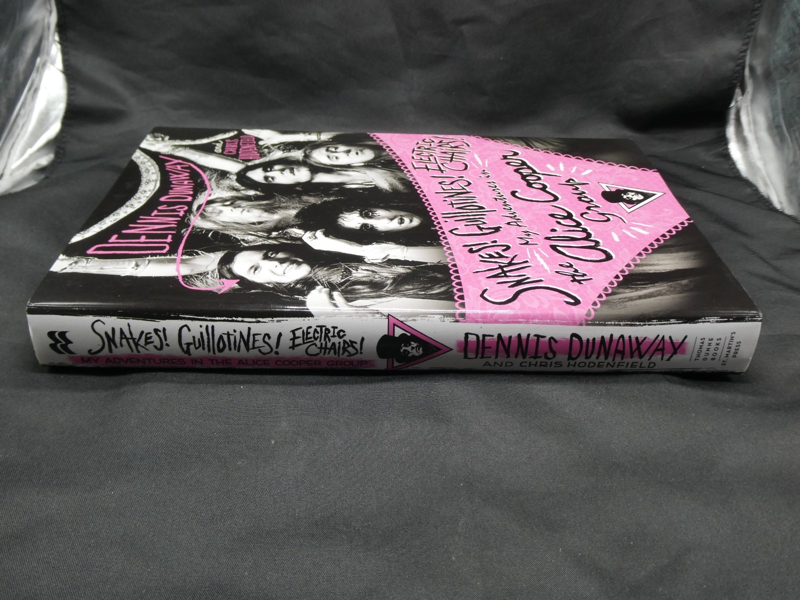Dennis Dunaway Signed Snakes Guillotines Alice Cooper Hardback Book JSA #M65111
