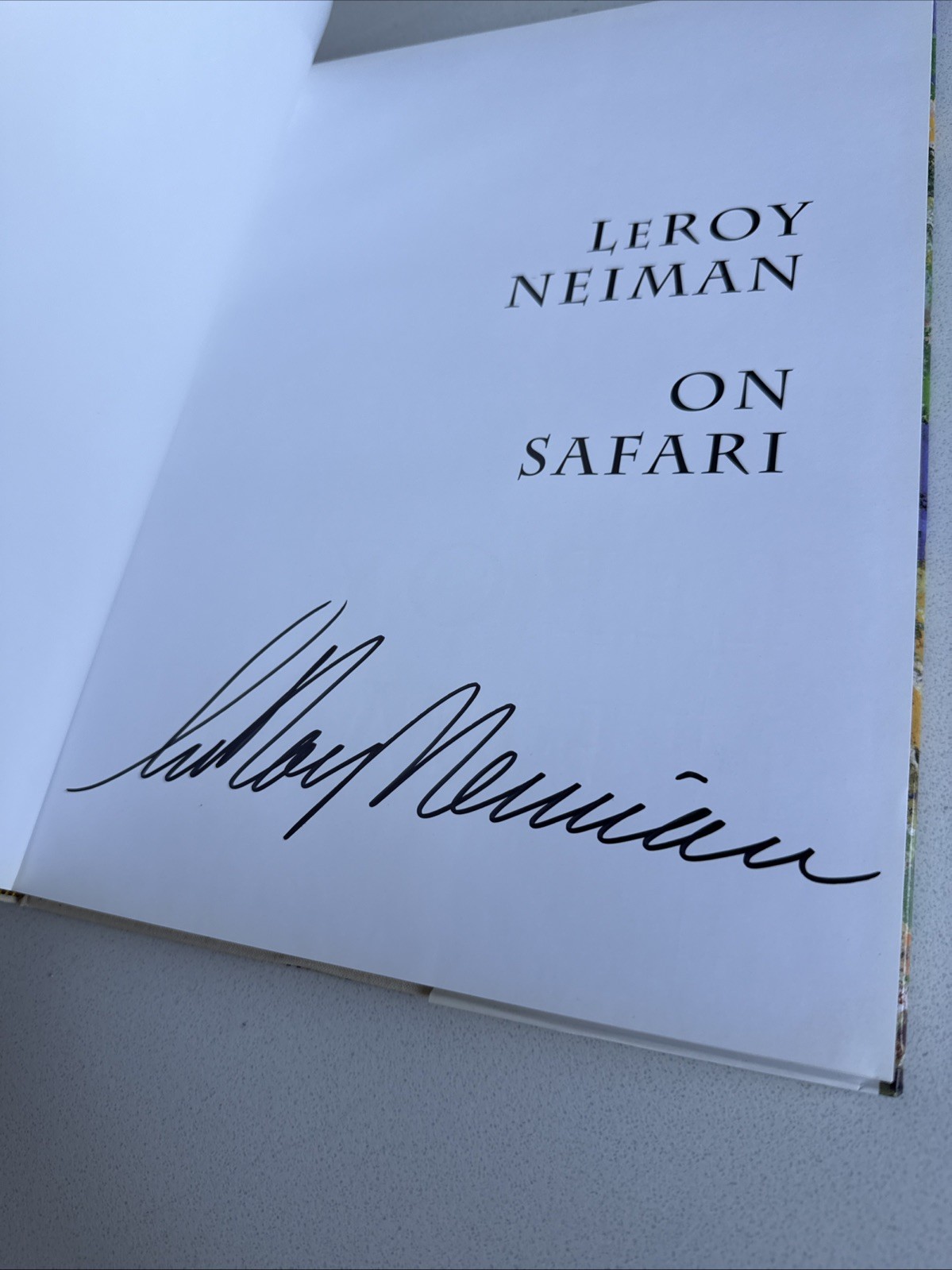 Leroy Neiman On Safari 1997 SIGNED First Edition Hardcover