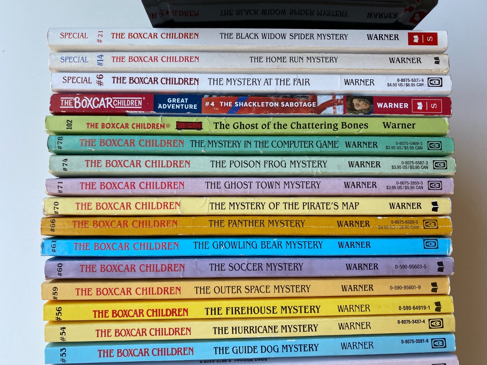 BOXCAR CHILDREN LOT 44~Special~Cookbk~SABOTAGE~HURRICANE~PANTHER~SHOWBOUND~MINE~