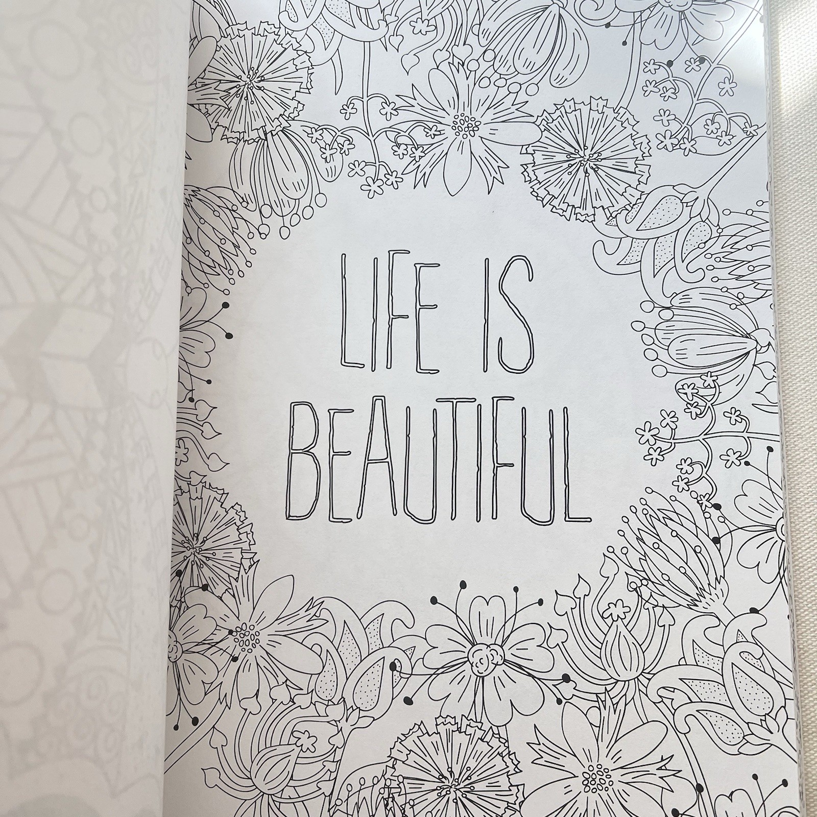 Color Your World:  Relaxing Adult Coloring Book W/ Easy Tear-Out Pages NEW