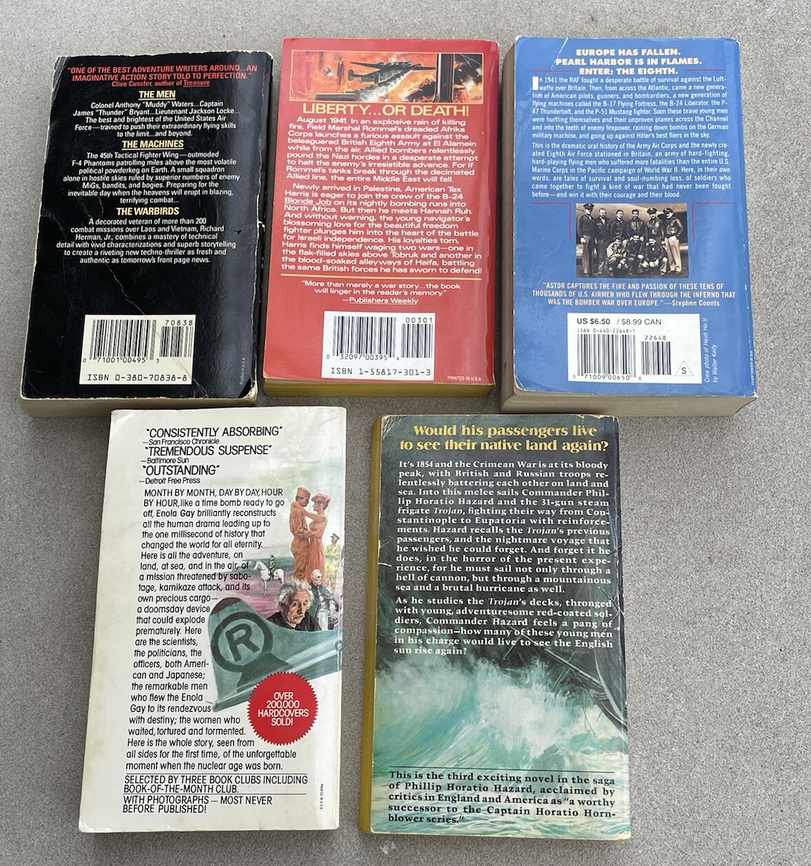 Lot Of 5 War Themed Books Various Authors Fiction/Non-Fiction