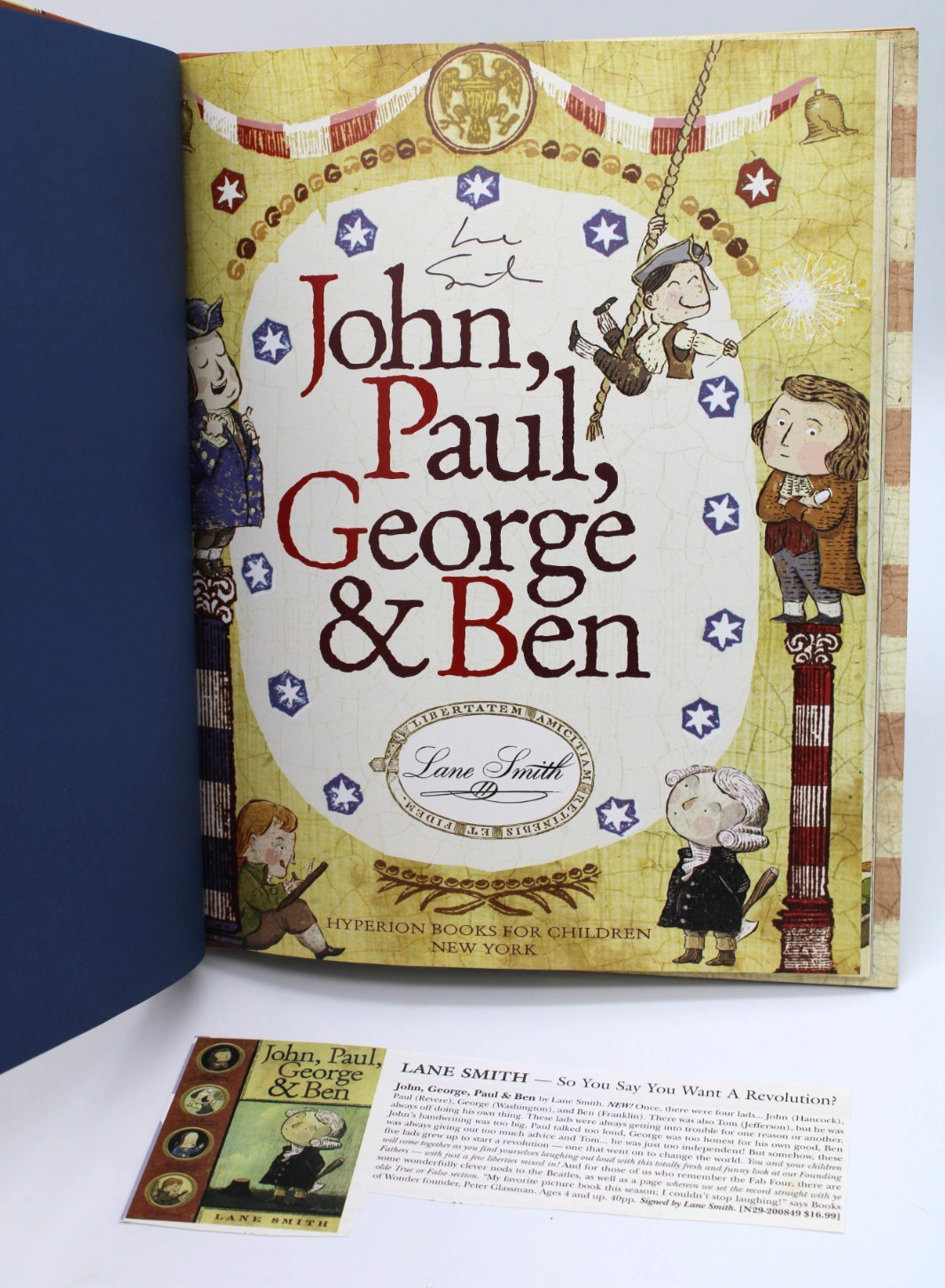John, Paul, George, & Ben by Lane Smith 2006 HC First Edition with Dust Jacket