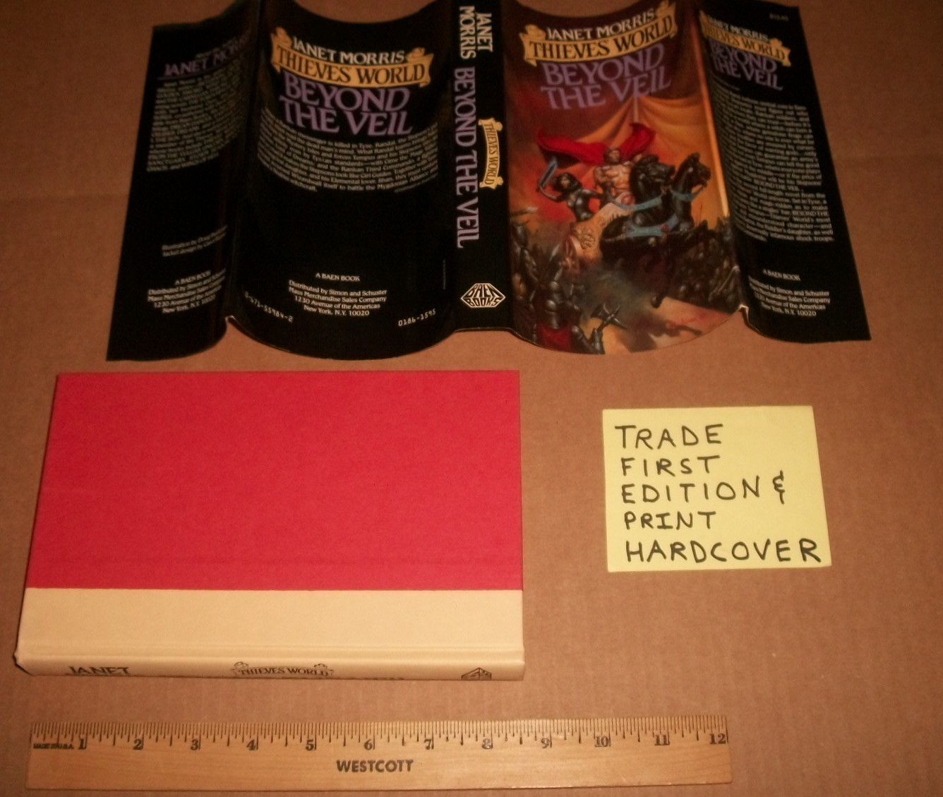 Thieves World Beyond the Veil 1985 Baen Janet Morris HCDJ $15.95 FE and prt VGVG