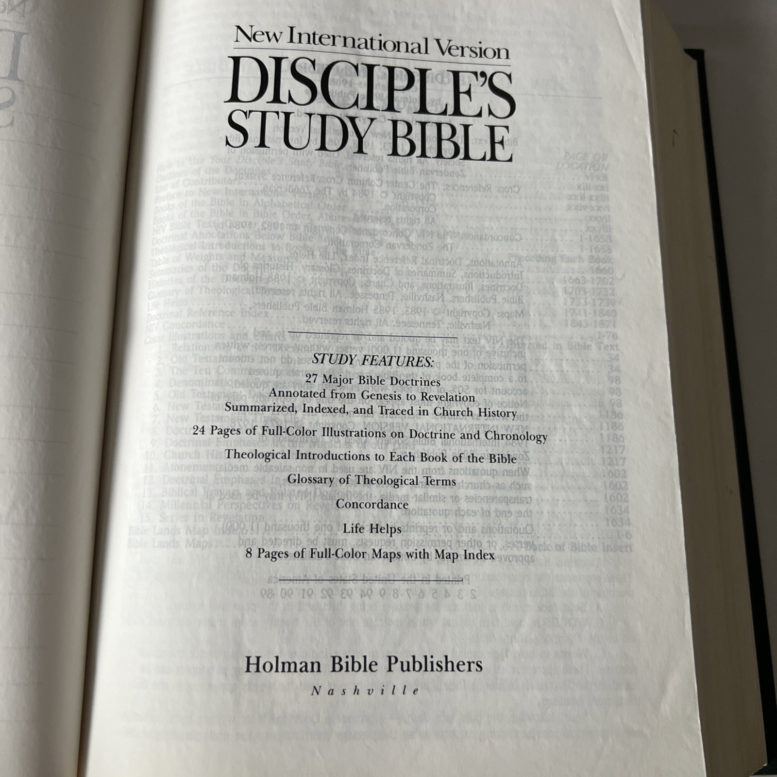 Disciple’s Study Bible NIV New International Version Hardcover – Very Good
