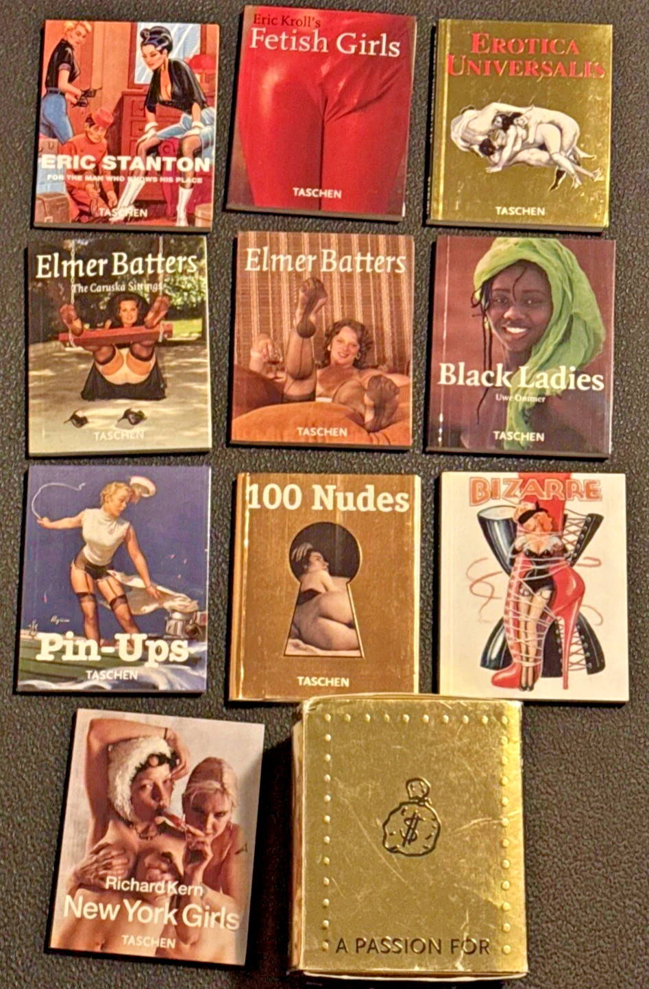 A Passion For Taschen Boxed Set of 10 Mini Books NEW sealed Erotica 1996