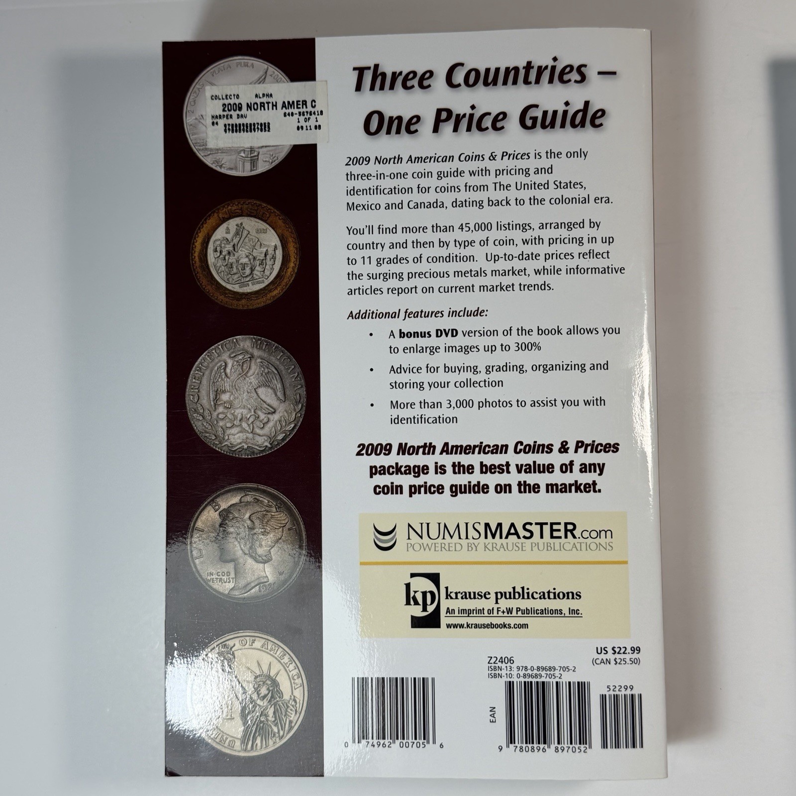 2 paperback books on coins and currency 2006 2009 Whitman Krause Publications