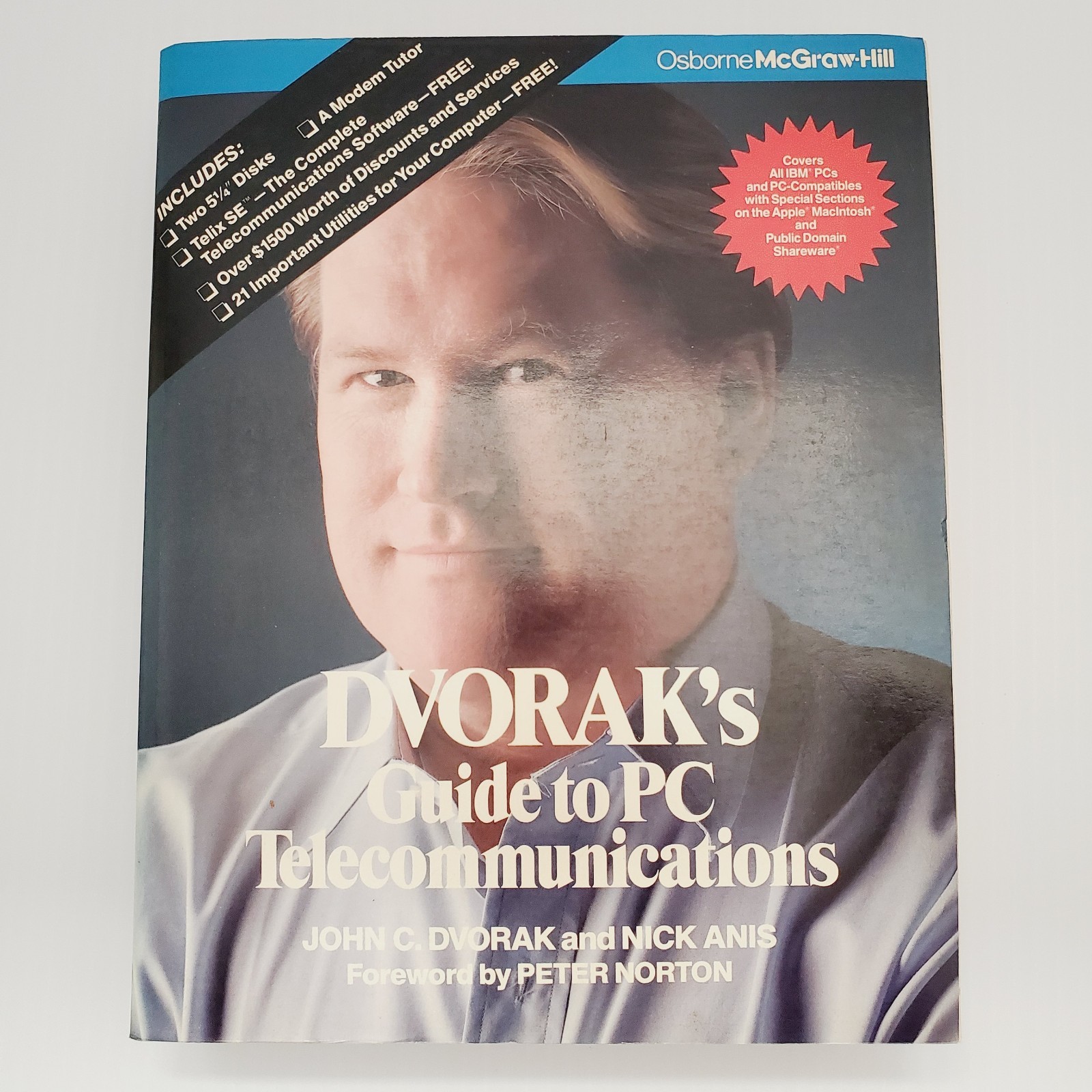 Dvorak’s Guide to PC Telecommunications Book Vintage 1990 Technology Computer
