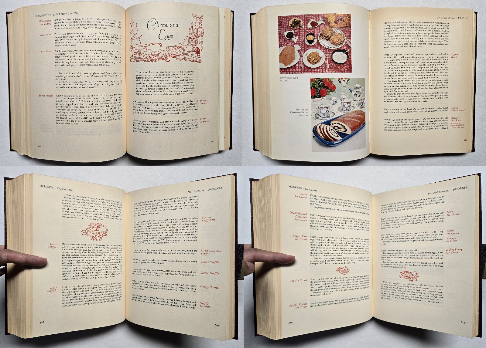 The Gourmet Cookbook Volume 1 & 2 HC Vintage Set of 2 Books